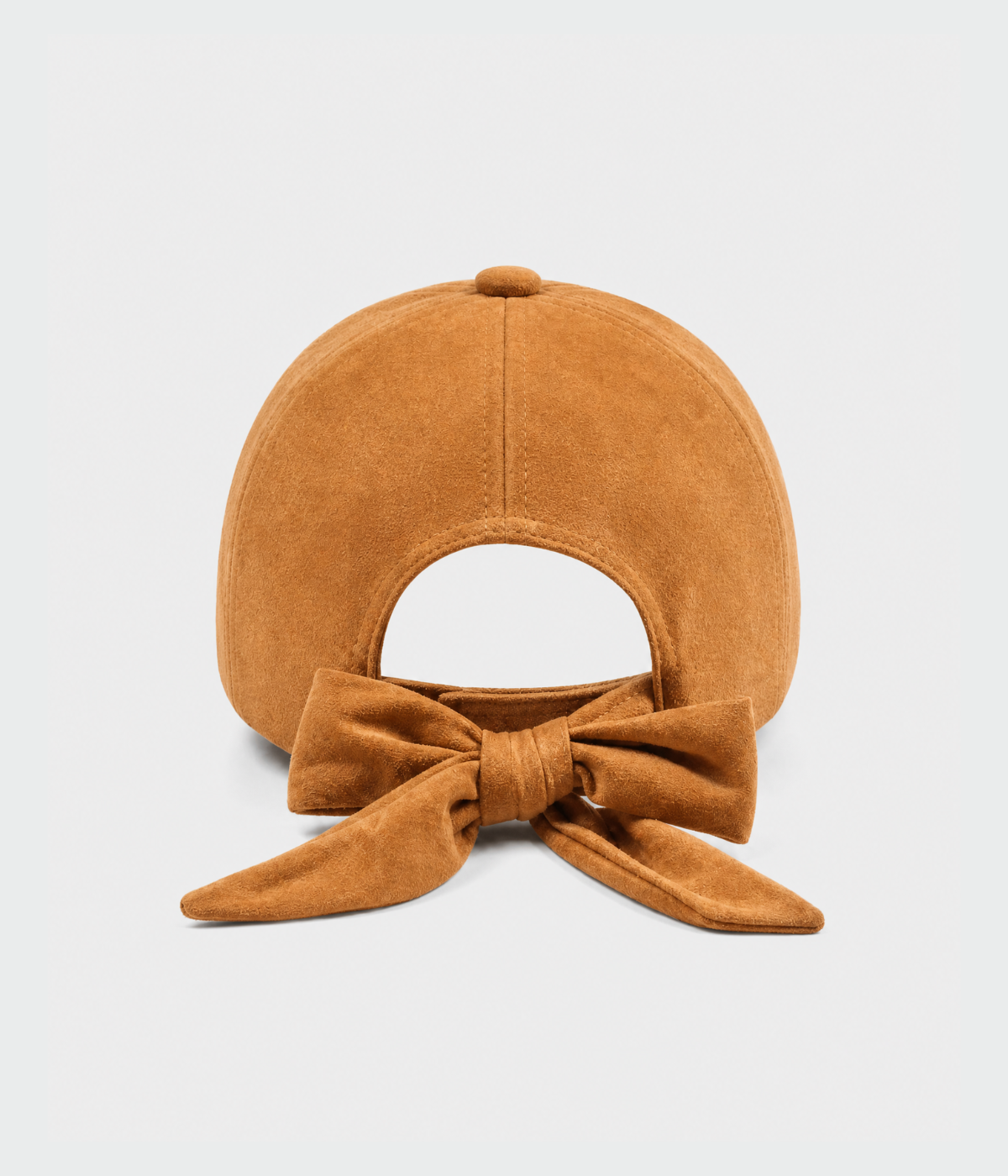 SUEDE BOW CAP.-CAPS