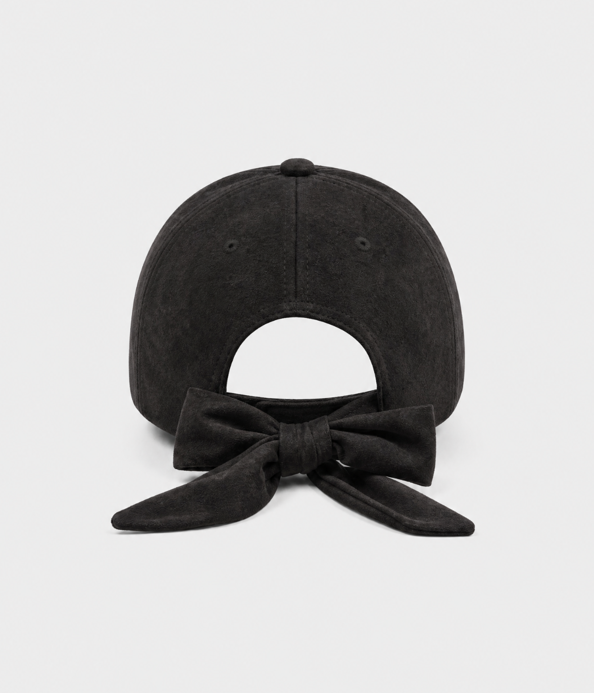 SUEDE BOW CAP.-CAPS