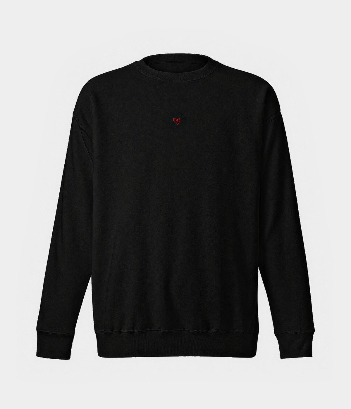 DRAWN HEART SWEATER.-CAPS