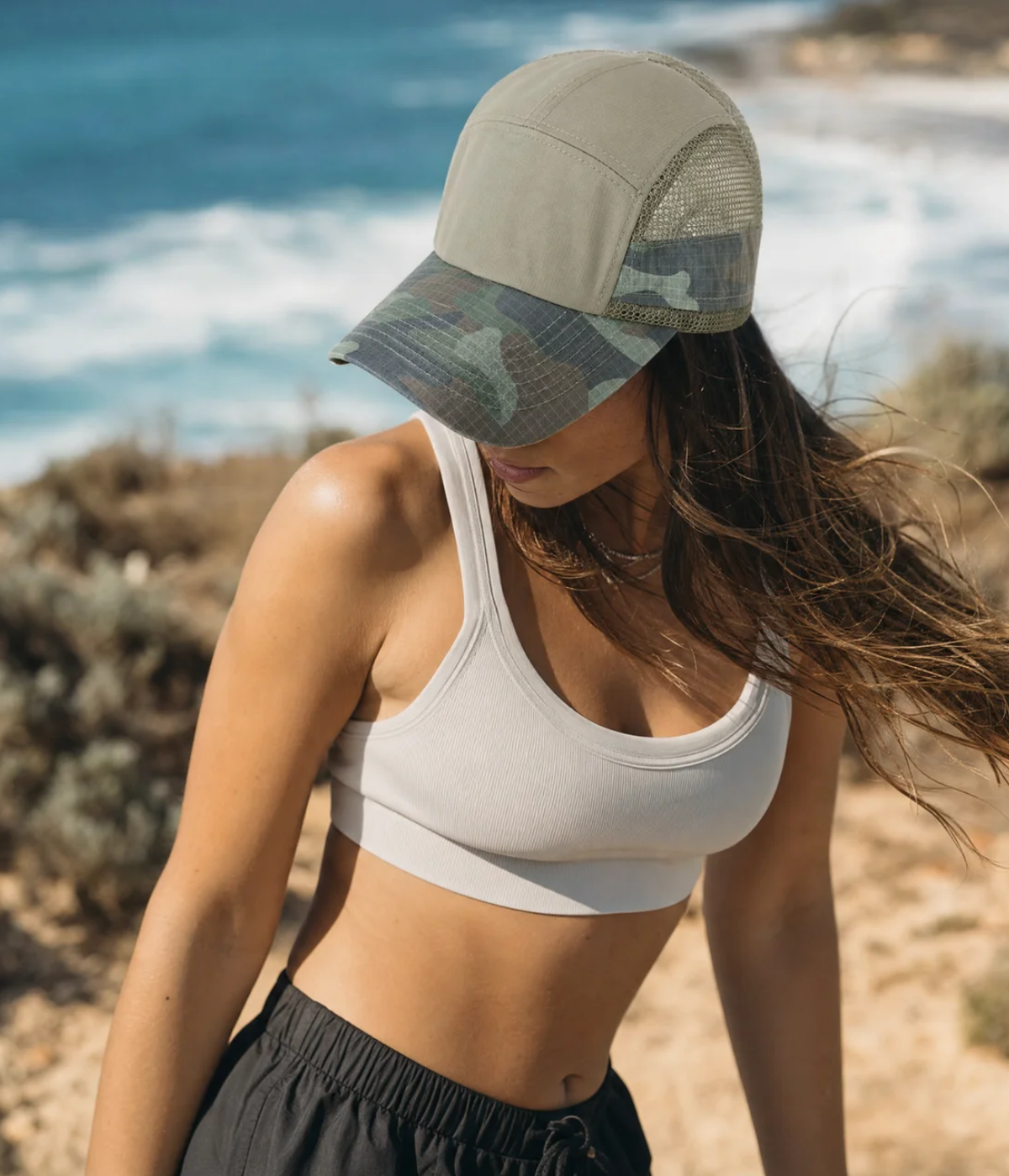 CAMO MESH CAP.