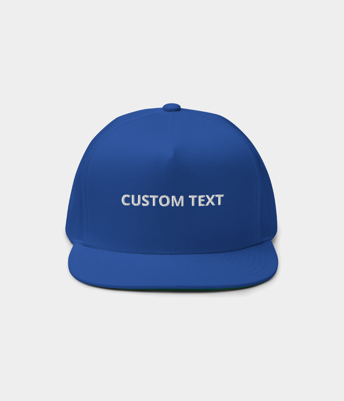 CUSTOM FLAT BILL CAP.-CAPS