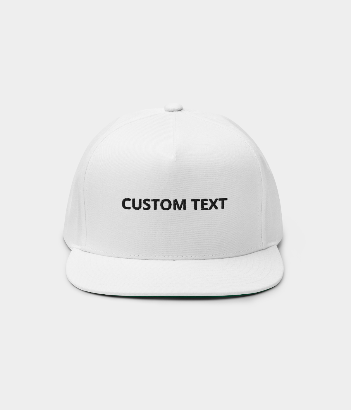CUSTOM FLAT BILL CAP.-CAPS