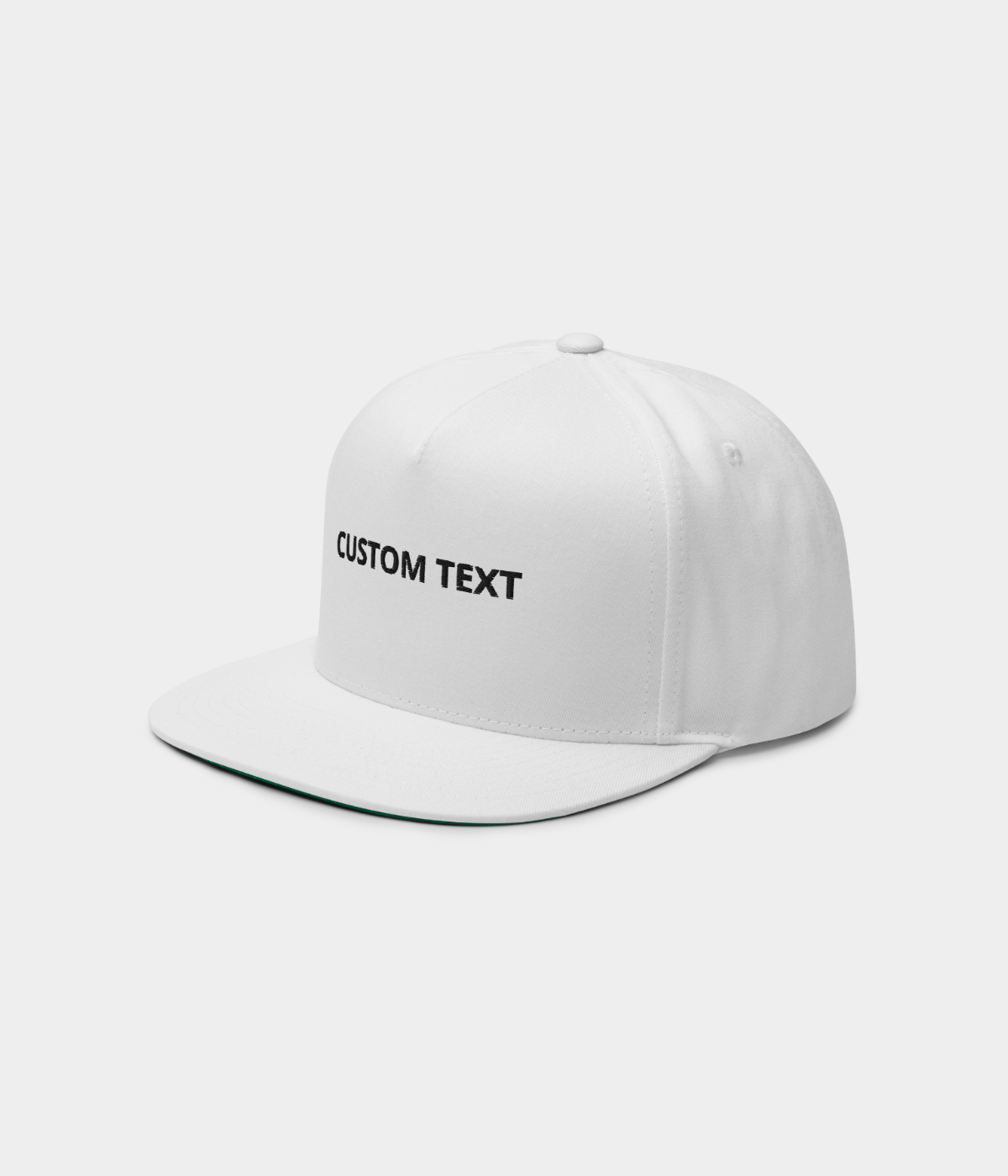 CUSTOM FLAT BILL CAP.-CAPS