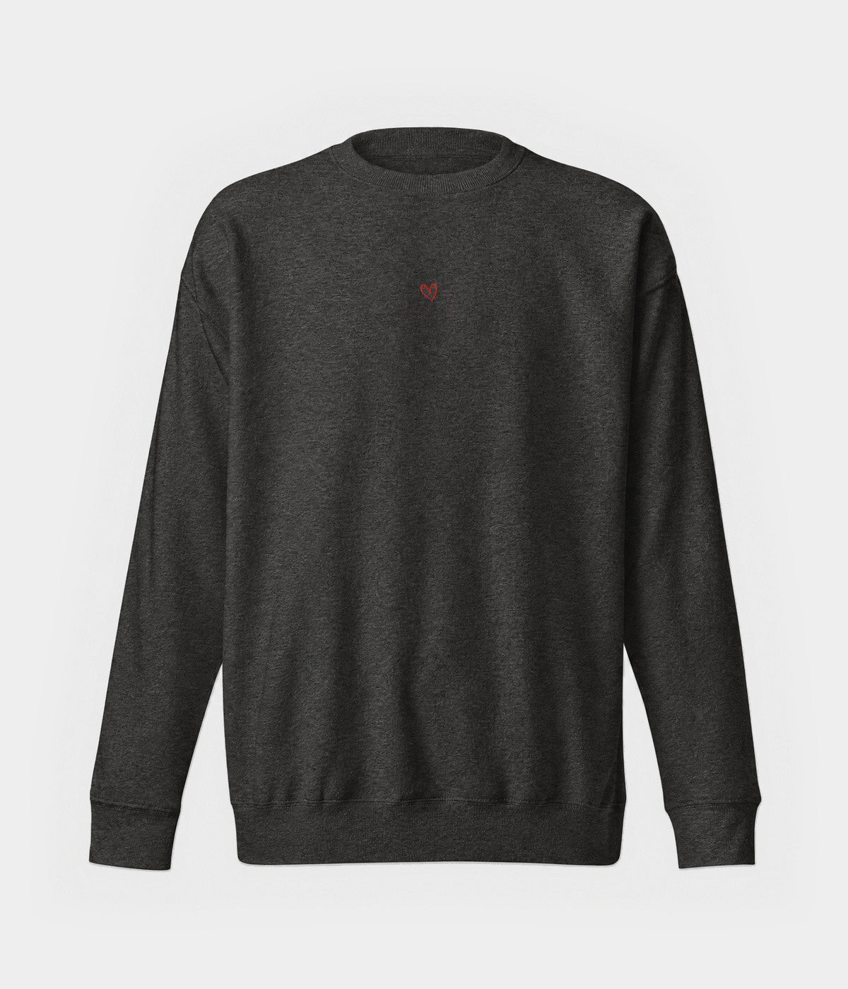 DRAWN HEART SWEATER.-CAPS