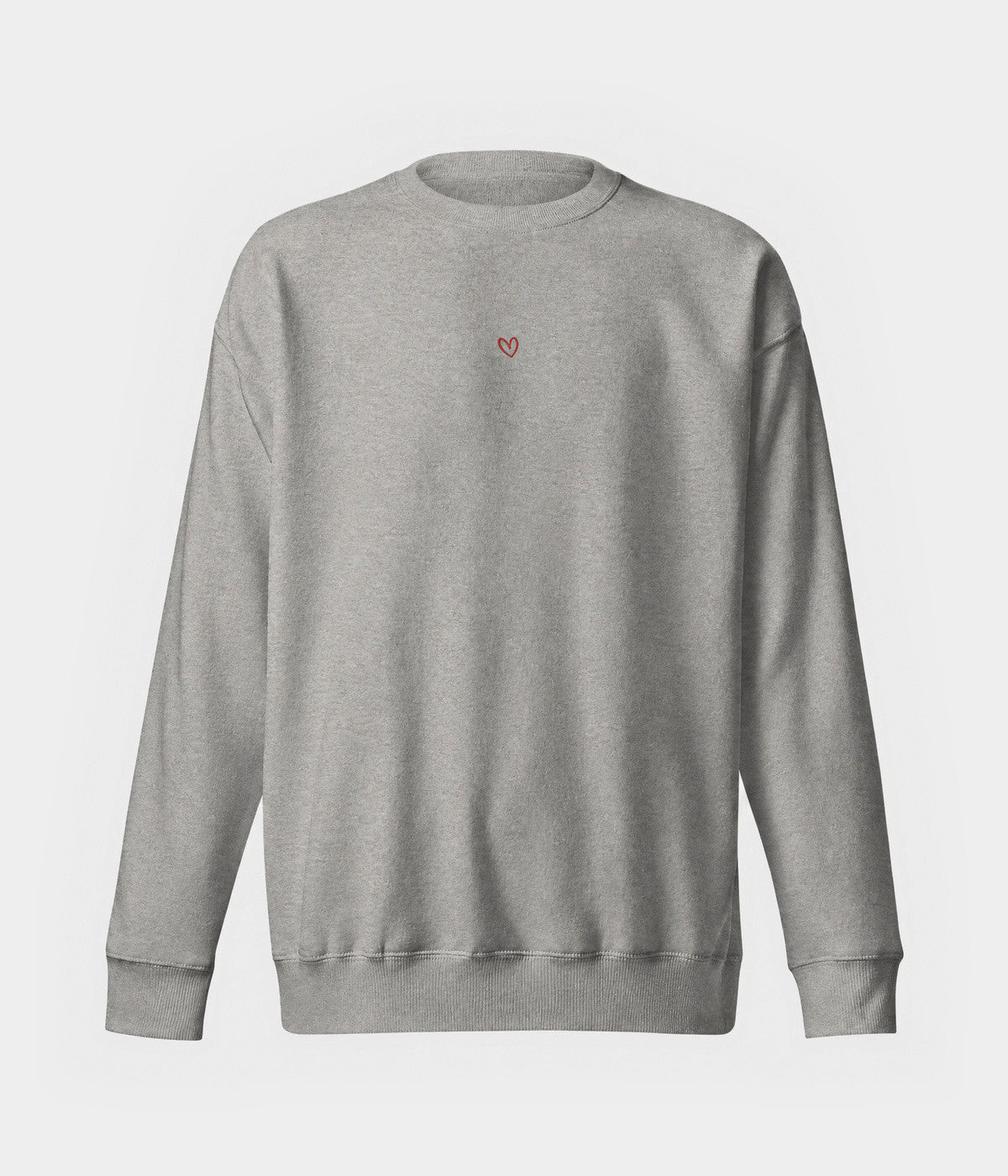 DRAWN HEART SWEATER.-CAPS