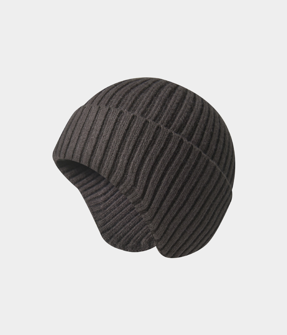 KNIT EARMUFF BEANIE.