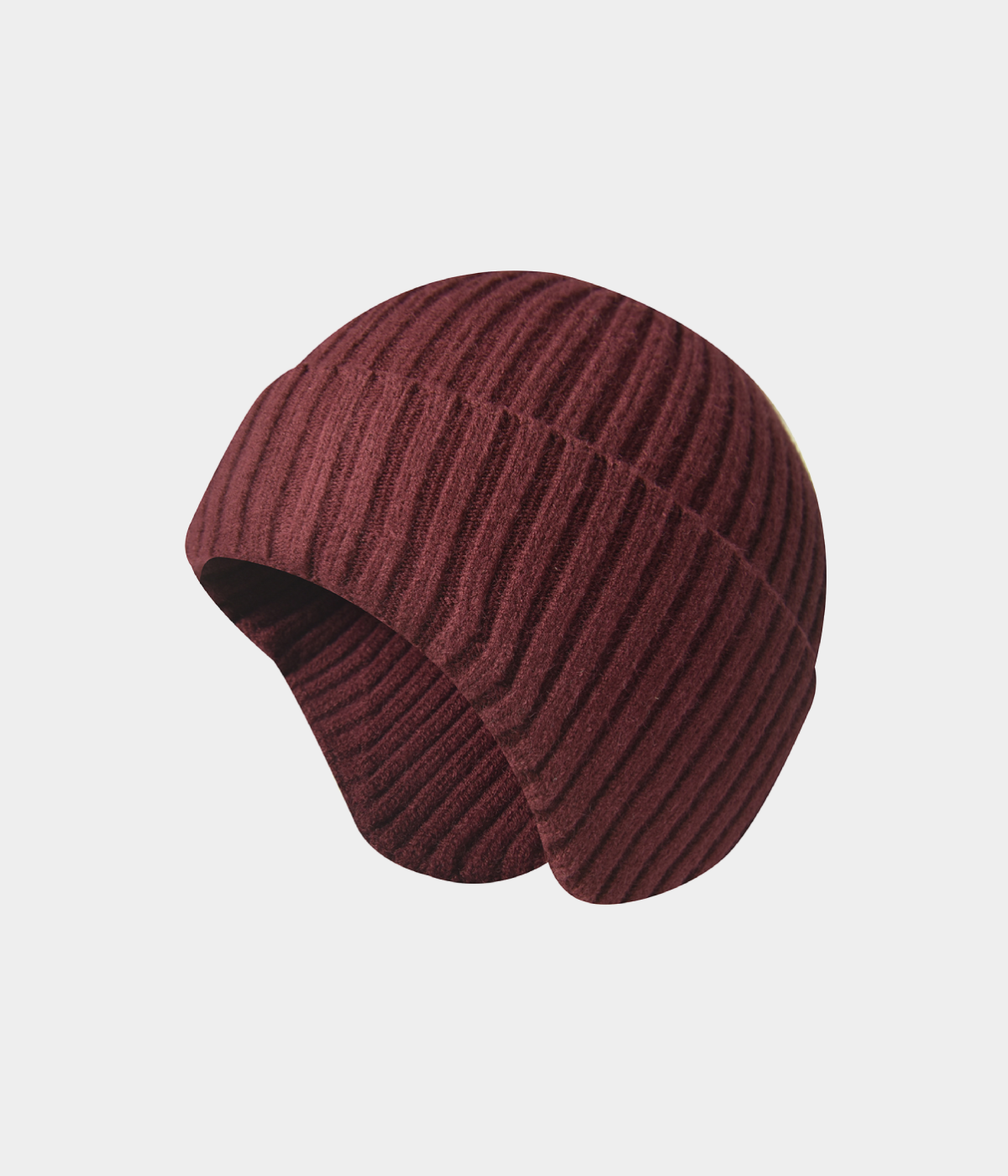 KNIT EARMUFF BEANIE.