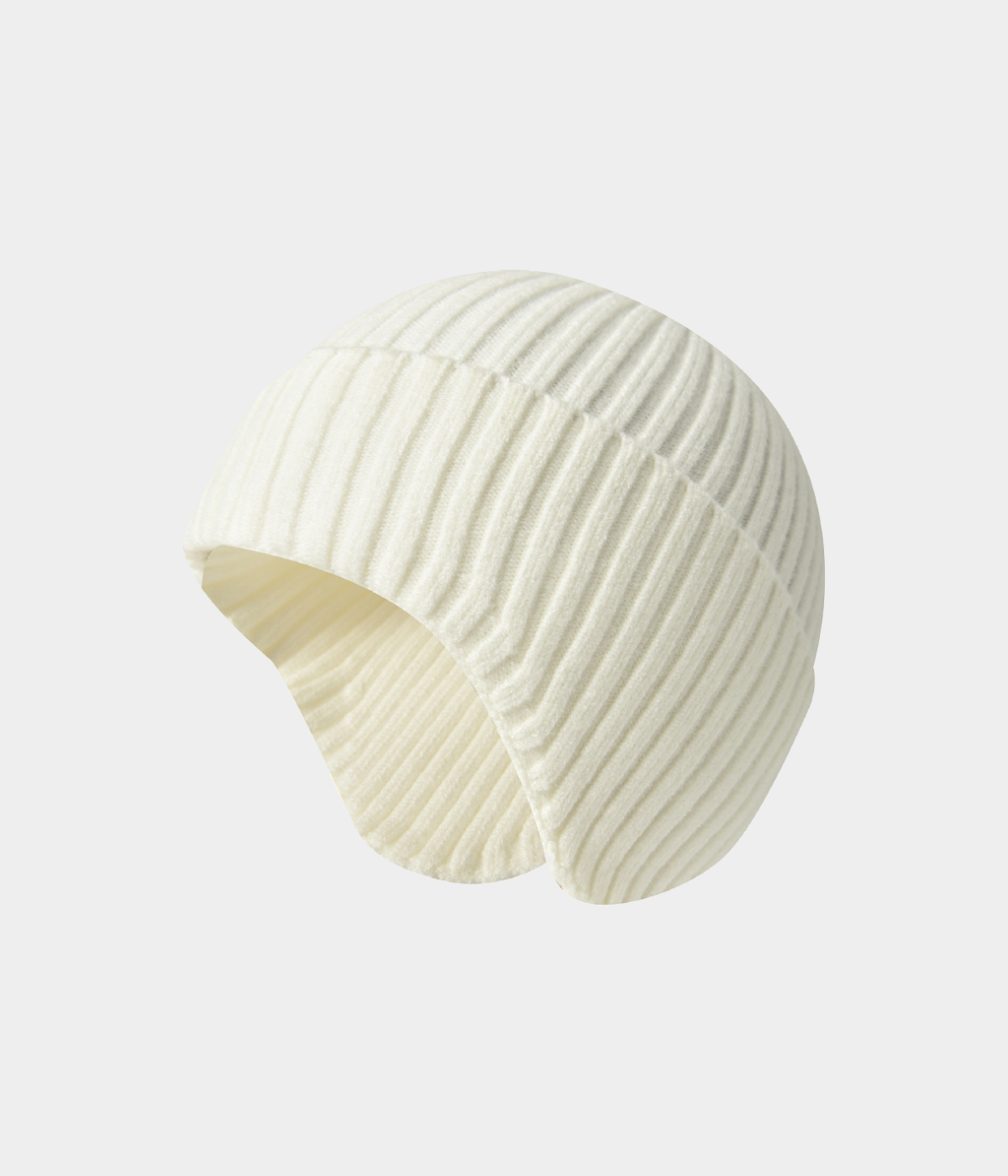 KNIT EARMUFF BEANIE.