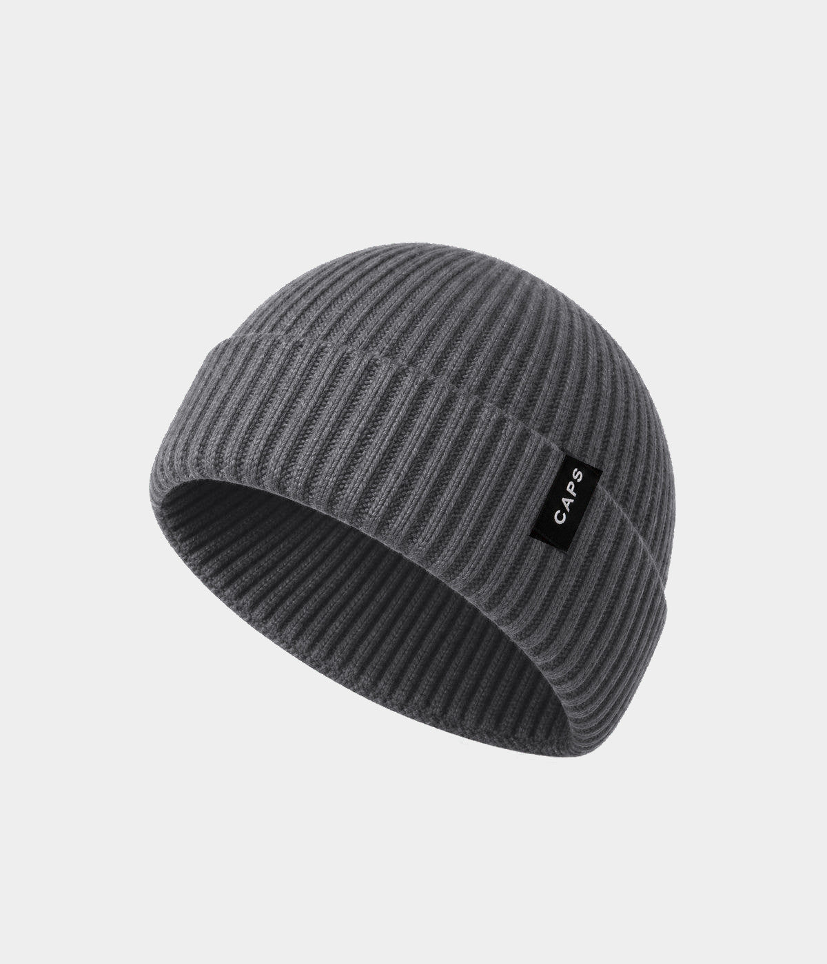 LOGO FISHERMAN BEANIE LIGHT GRAY