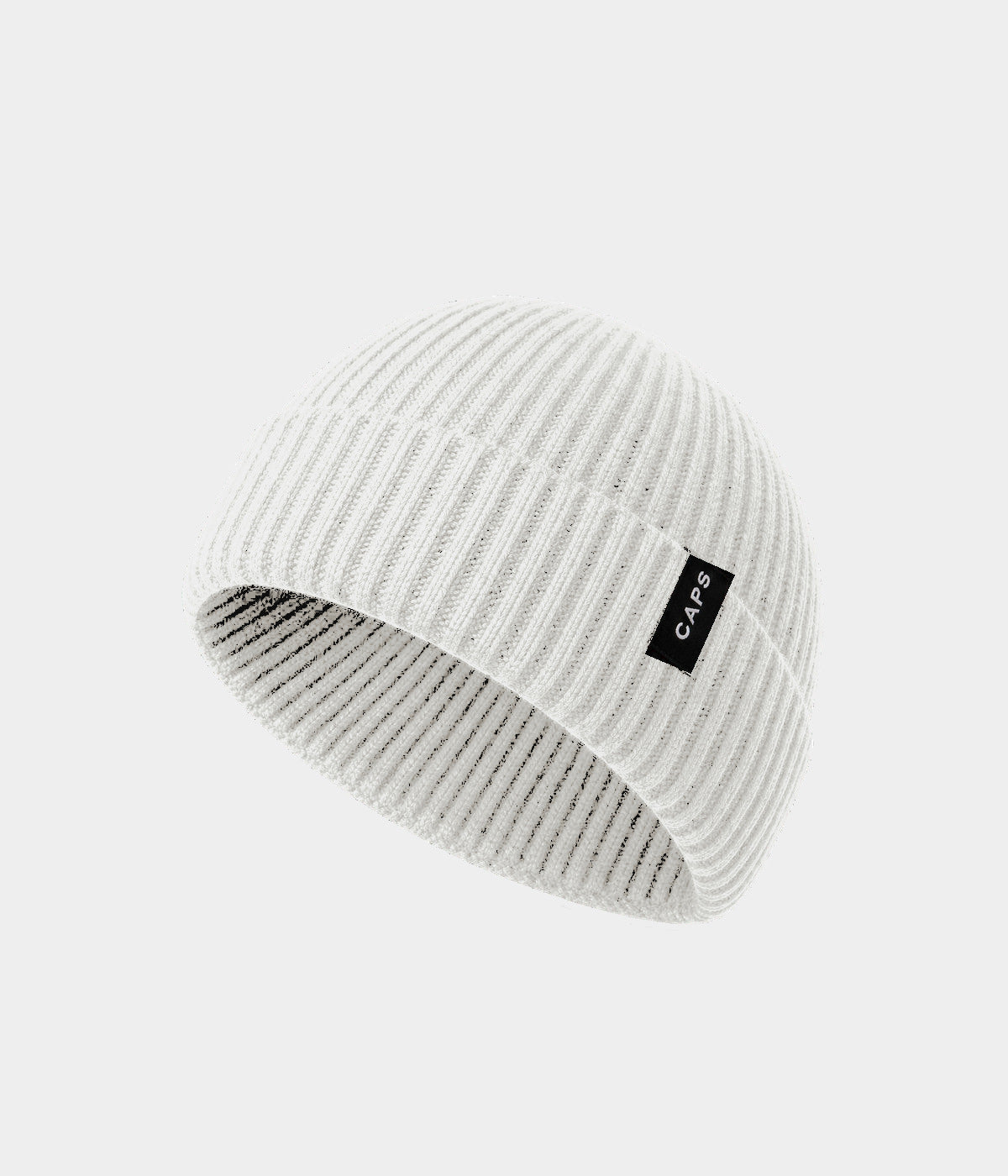 LOGO FISHERMAN BEANIE WHITE