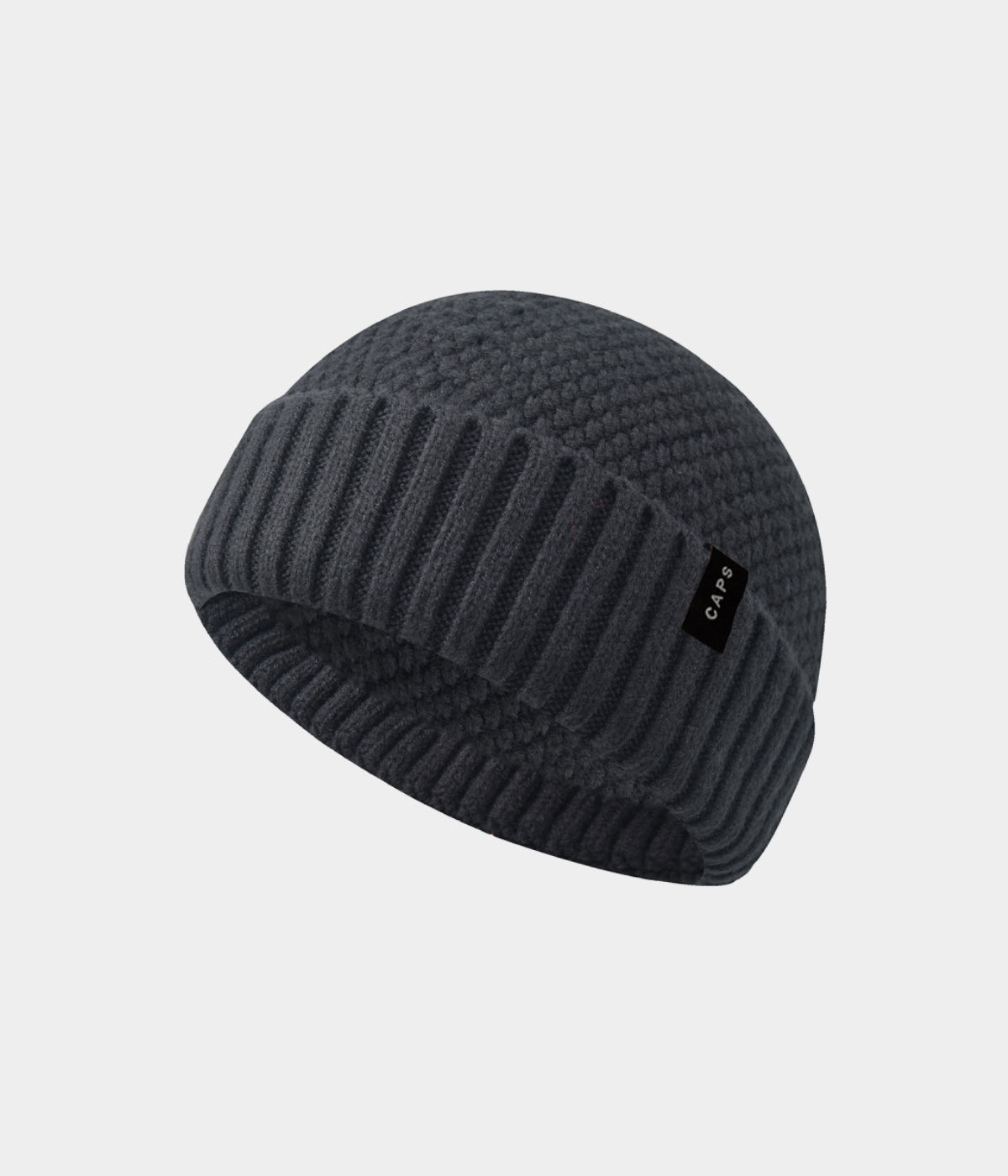 LOGO RIBBED FISHERMAN BEANIE.