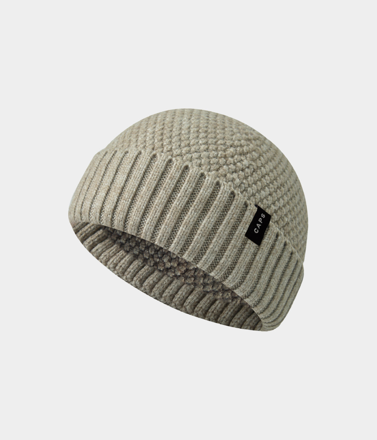 LOGO RIBBED FISHERMAN BEANIE.