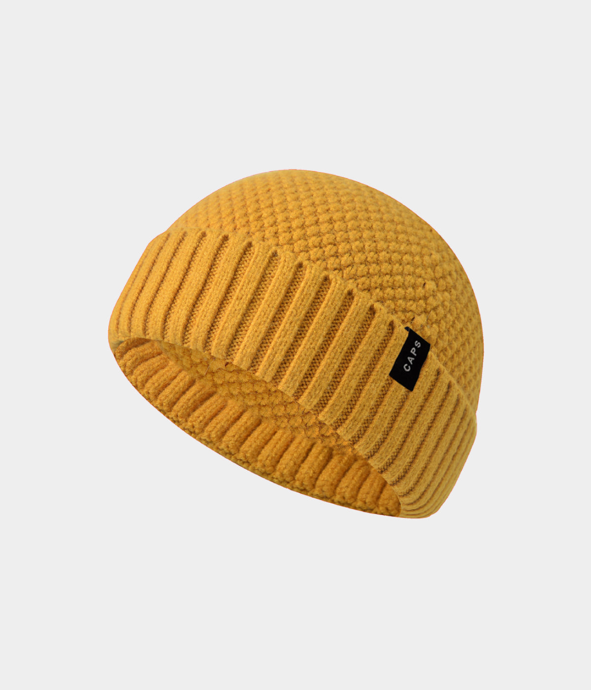 LOGO RIBBED FISHERMAN BEANIE.