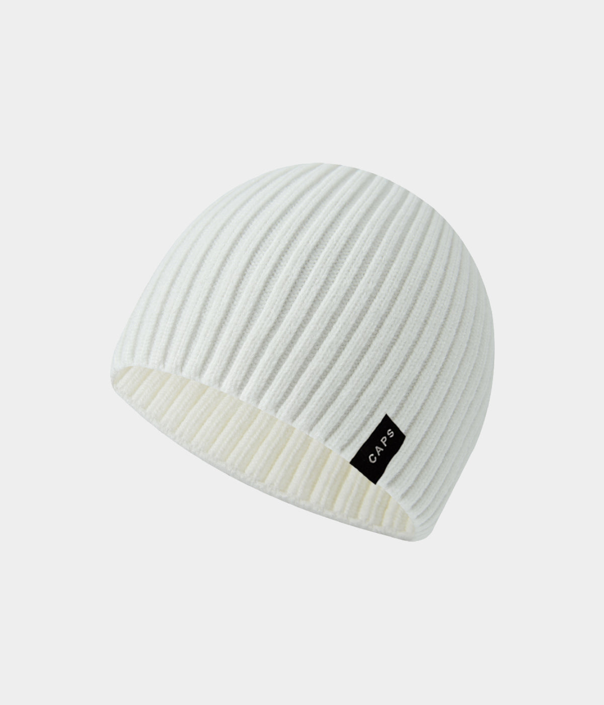 LOGO RIB KNIT BEANIE.