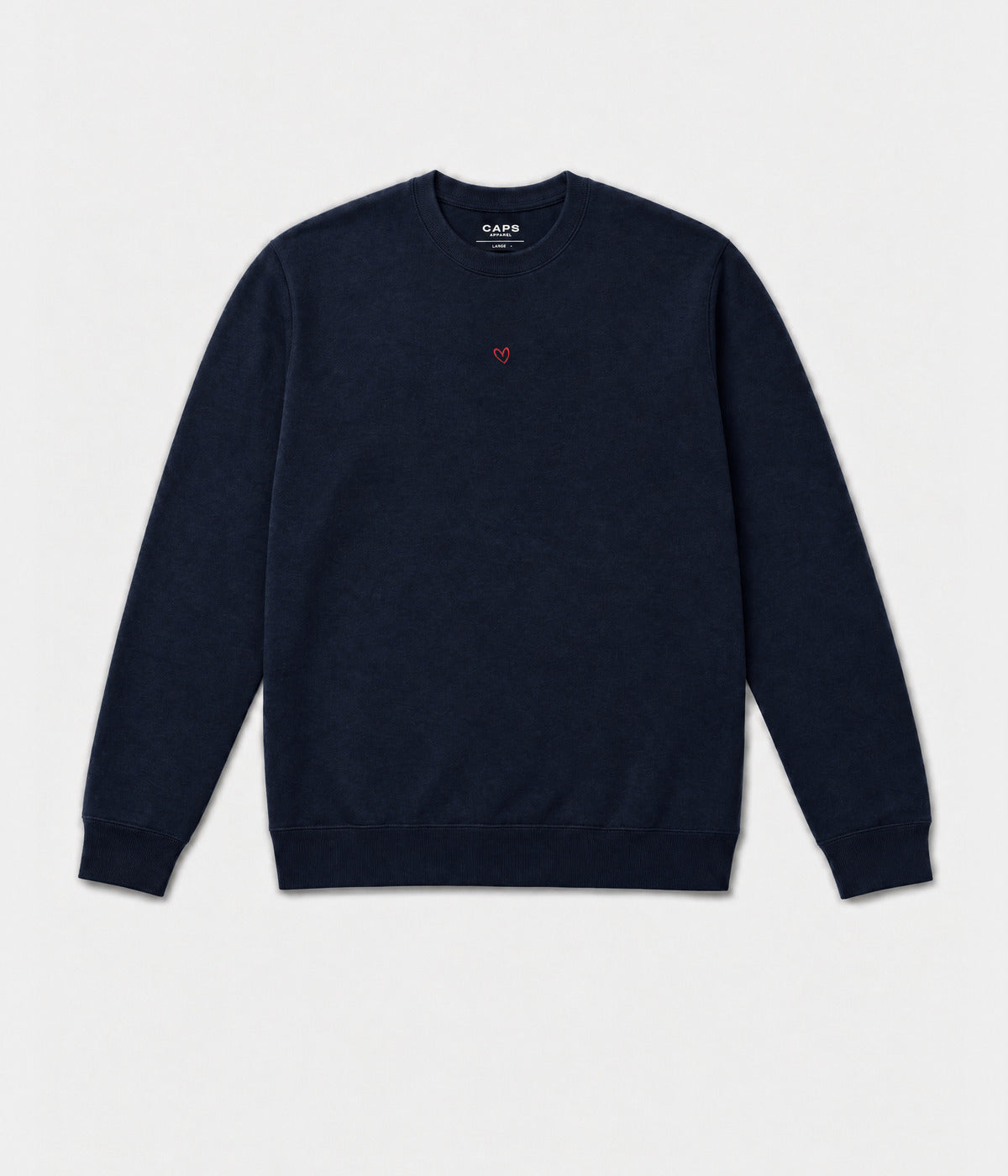 DRAWN HEART SWEATER.-CAPS