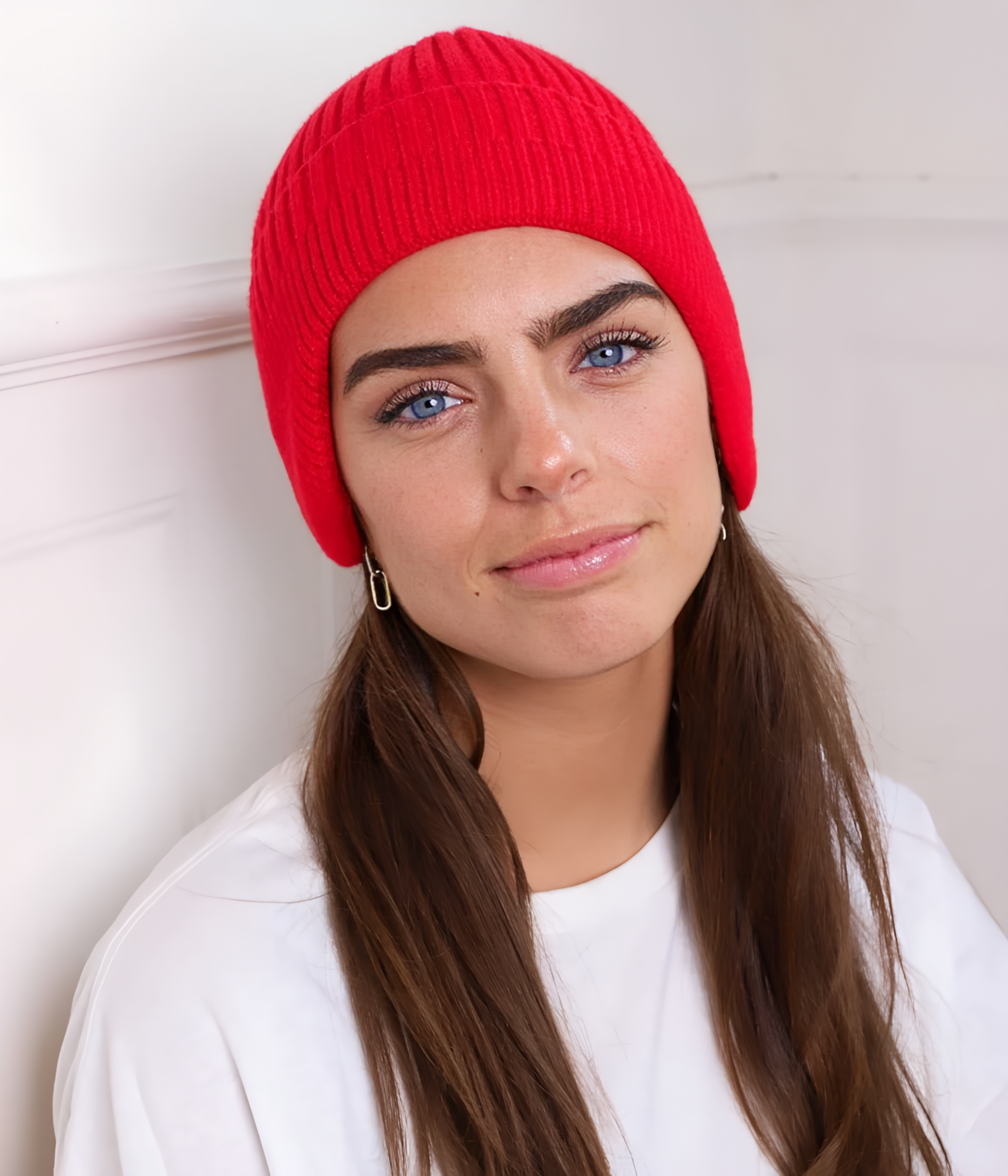 CABLE EARMUFF BEANIE.