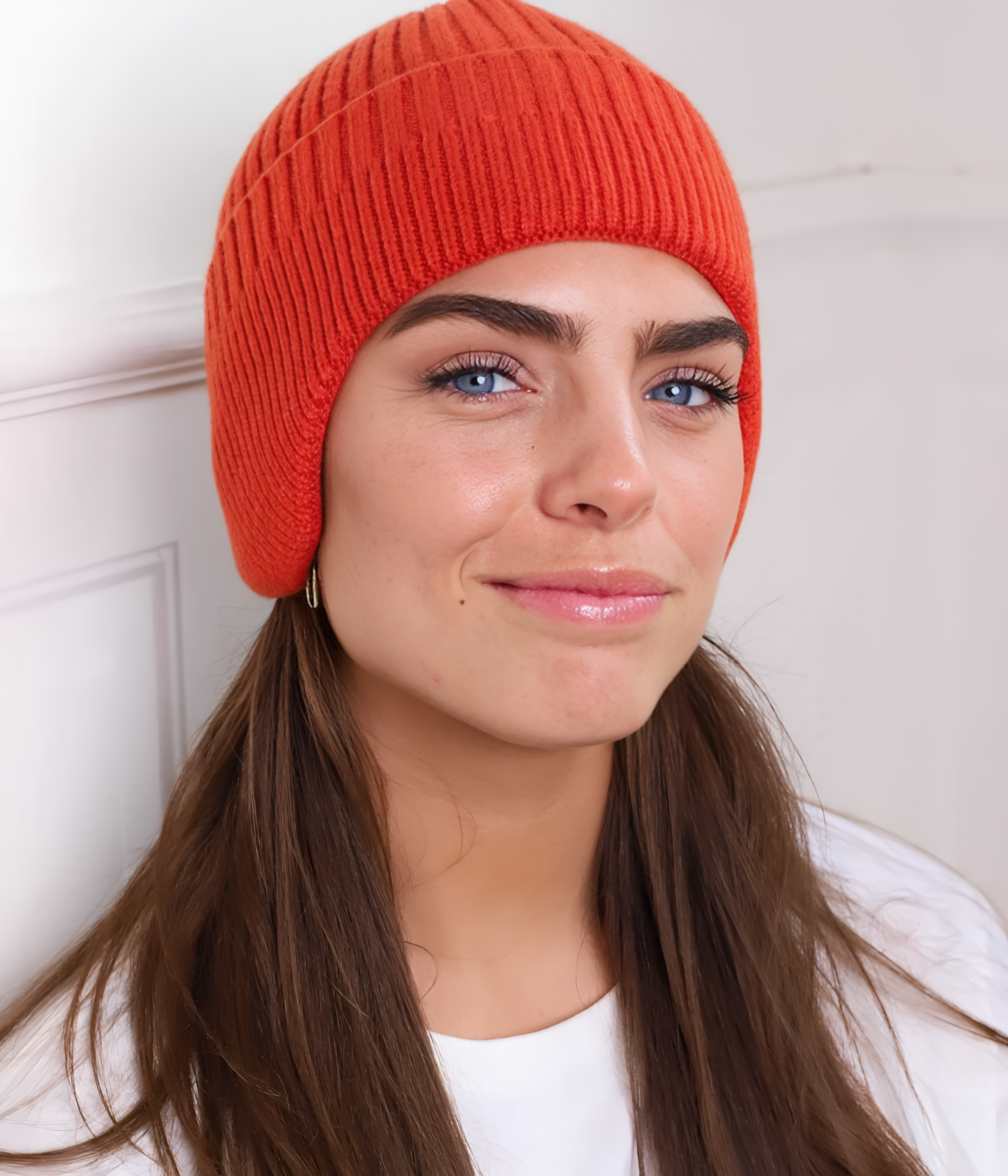 CABLE EARMUFF BEANIE.