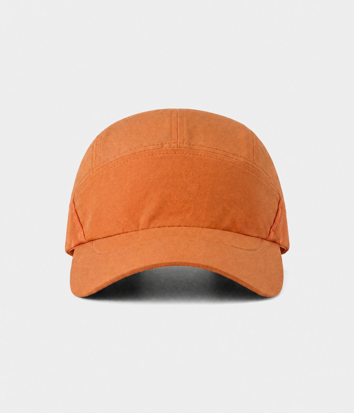 QUICK DRY KEEPER. quick-dry polyester running cap in orange, front view