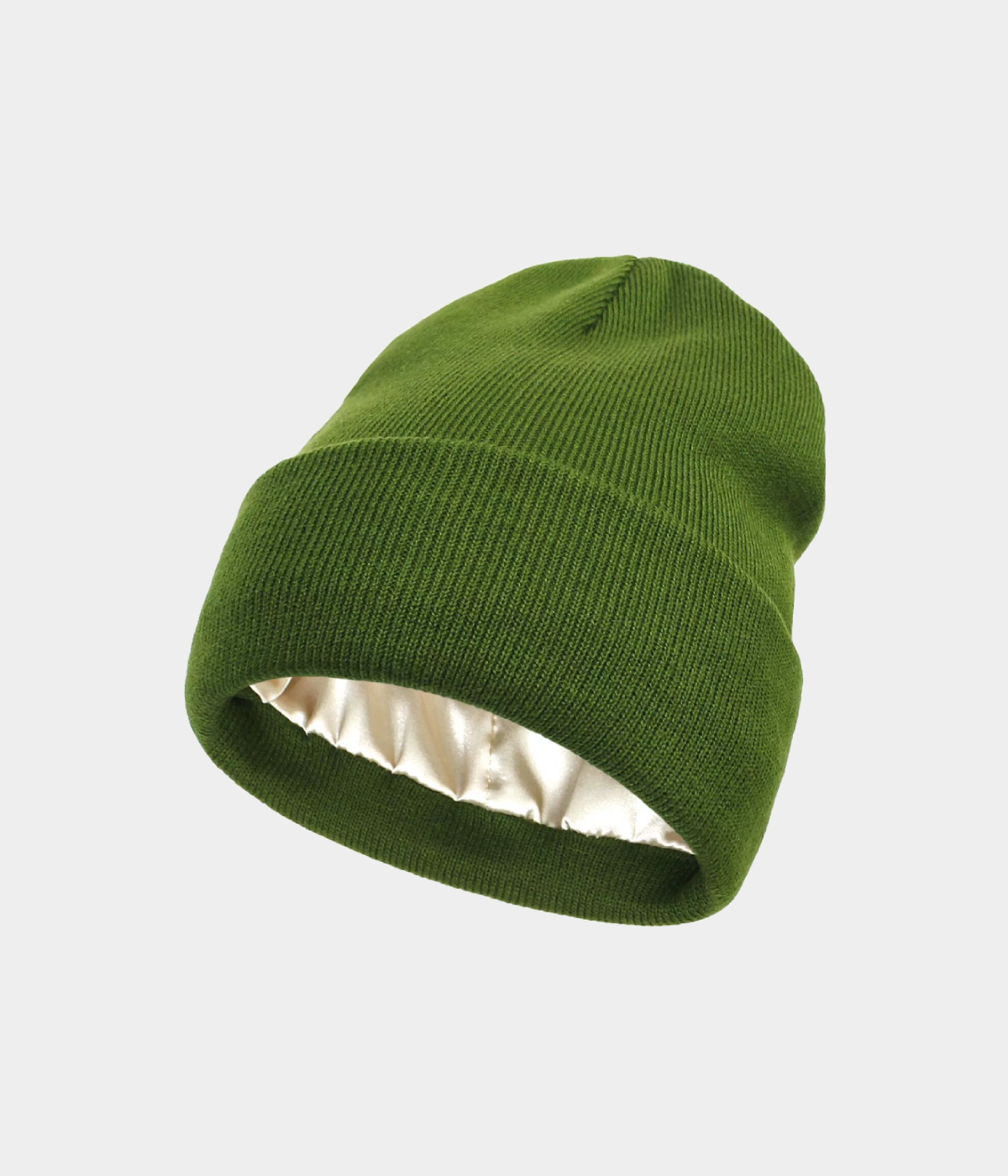 SATIN LINED BEANIE.