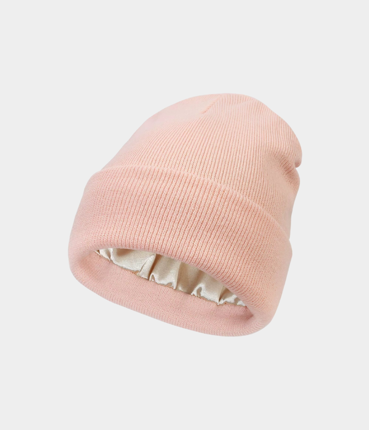SATIN LINED BEANIE.