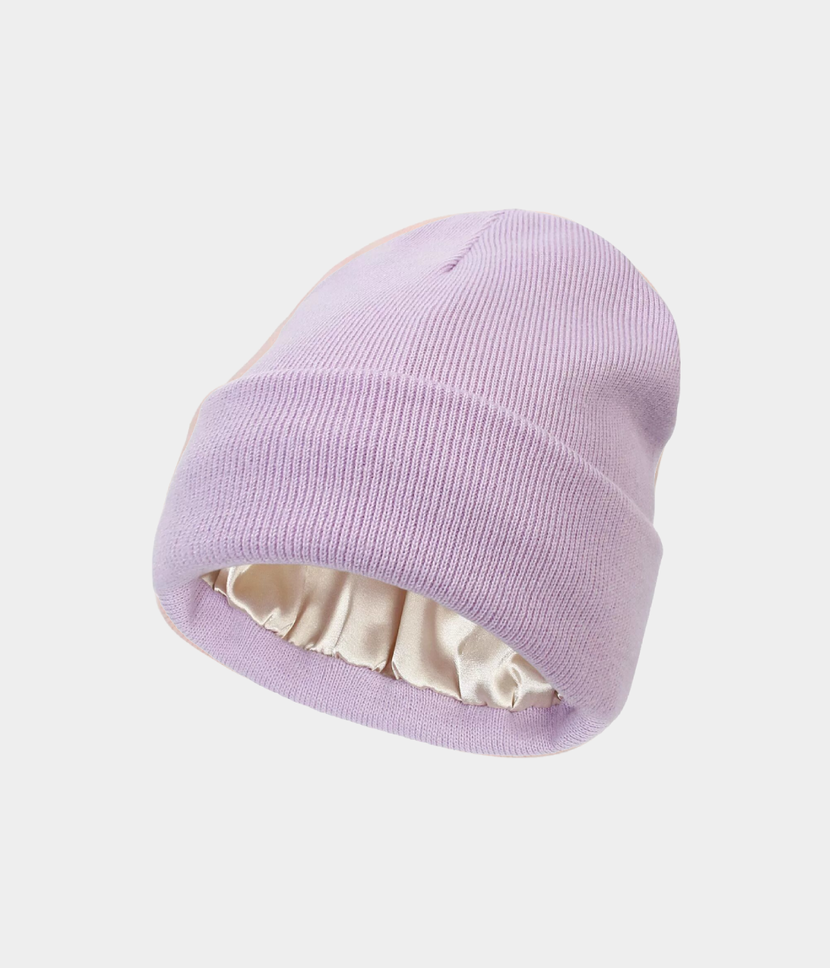 SATIN LINED BEANIE.