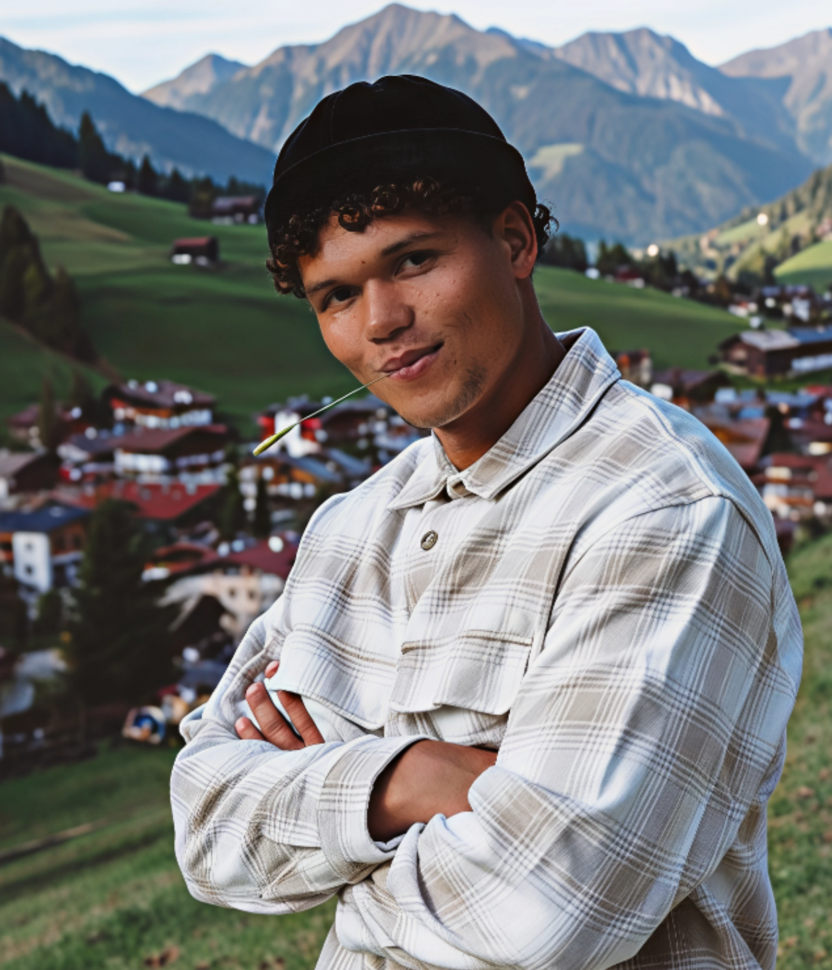 VELVET FISHERMAN BEANIE.