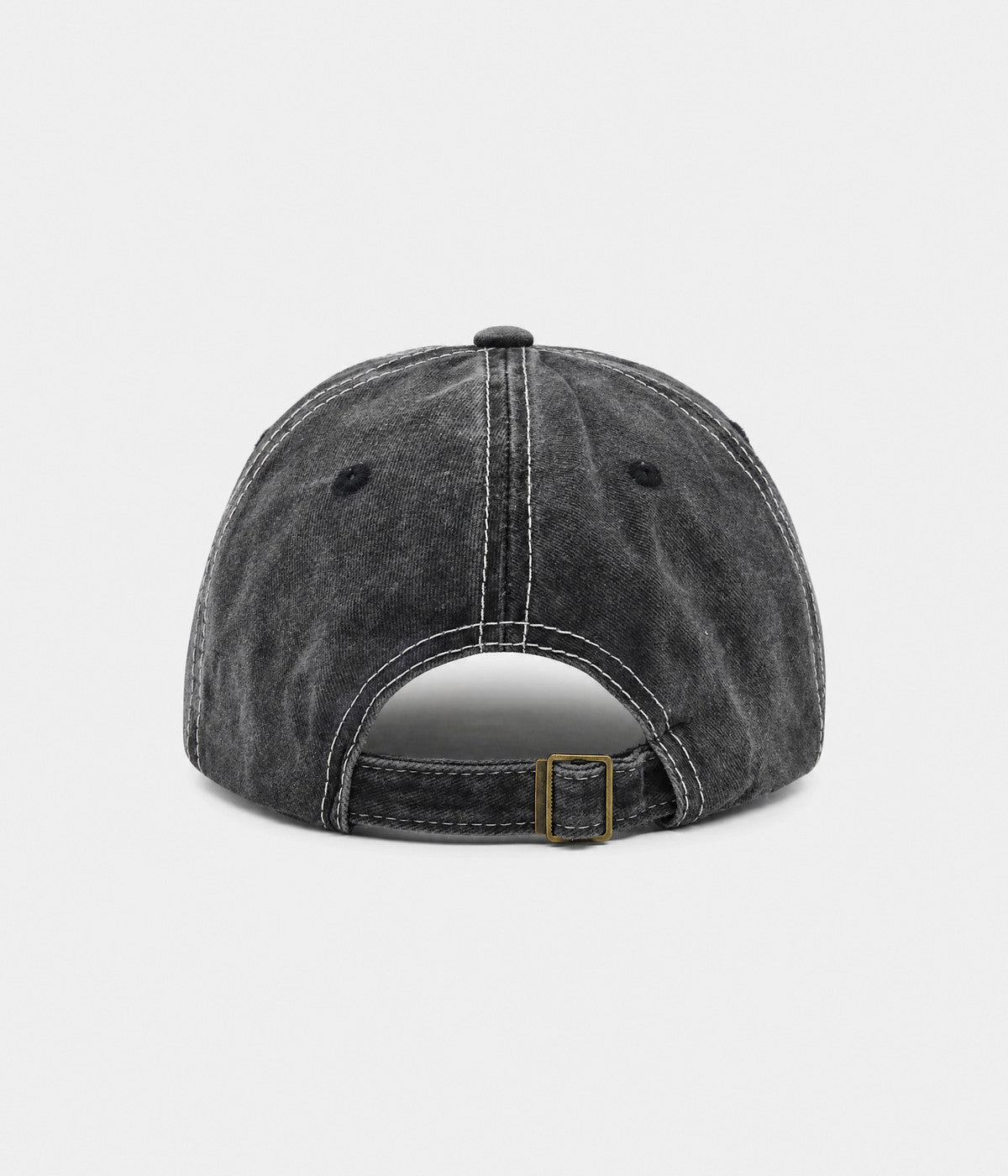 RETRO 1985. washed cotton cap in black, back view