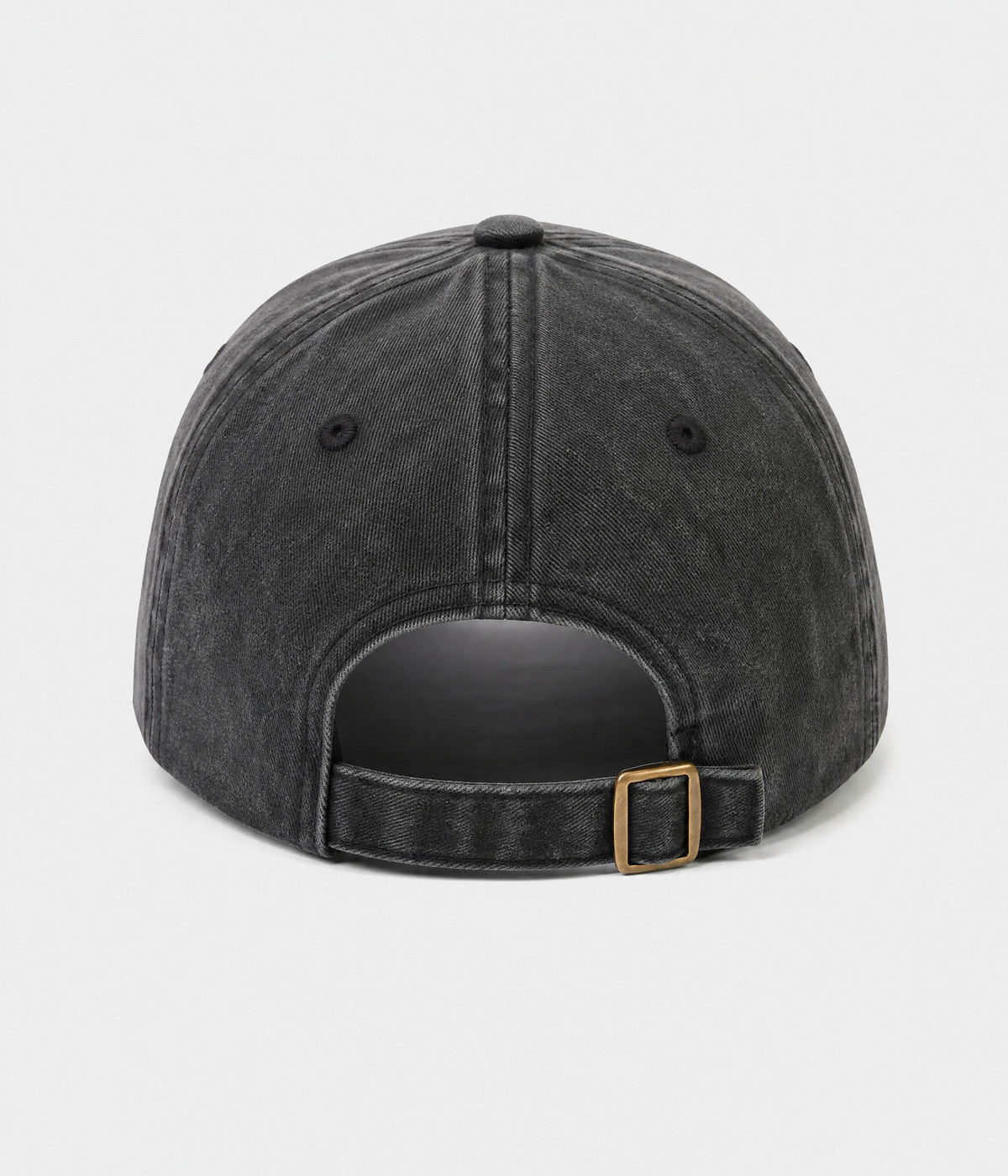 SAUSAGE DOG. washed cotton cap in black, back view
