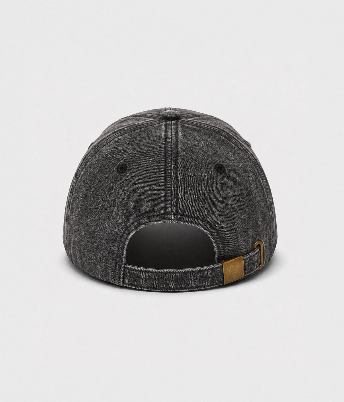 SUNDAY FOREVER. washed half-leopard dad cap in BLACK, back view