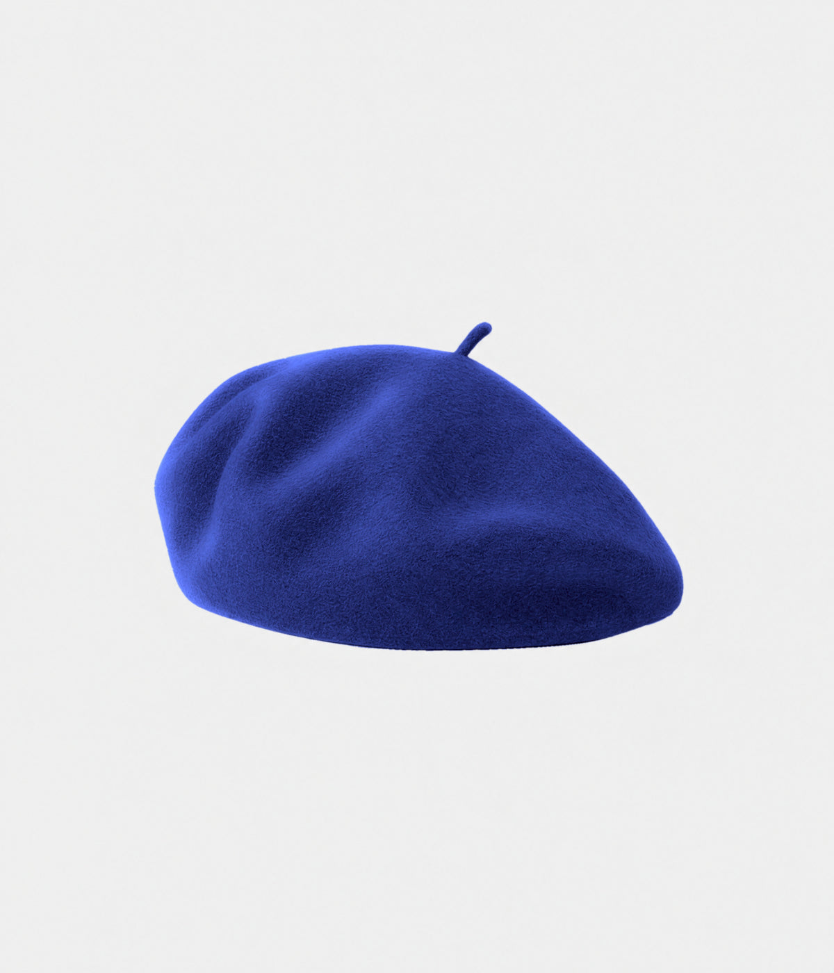 CLASSIC BERET. felt beret in royal blue, front view