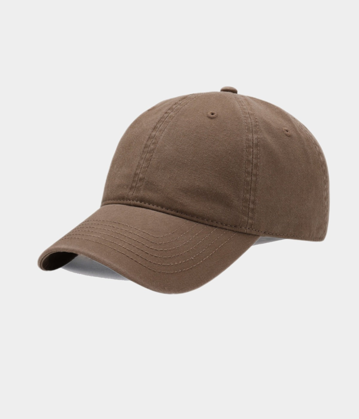 DAD CAP. cotton cap in BROWN, side view