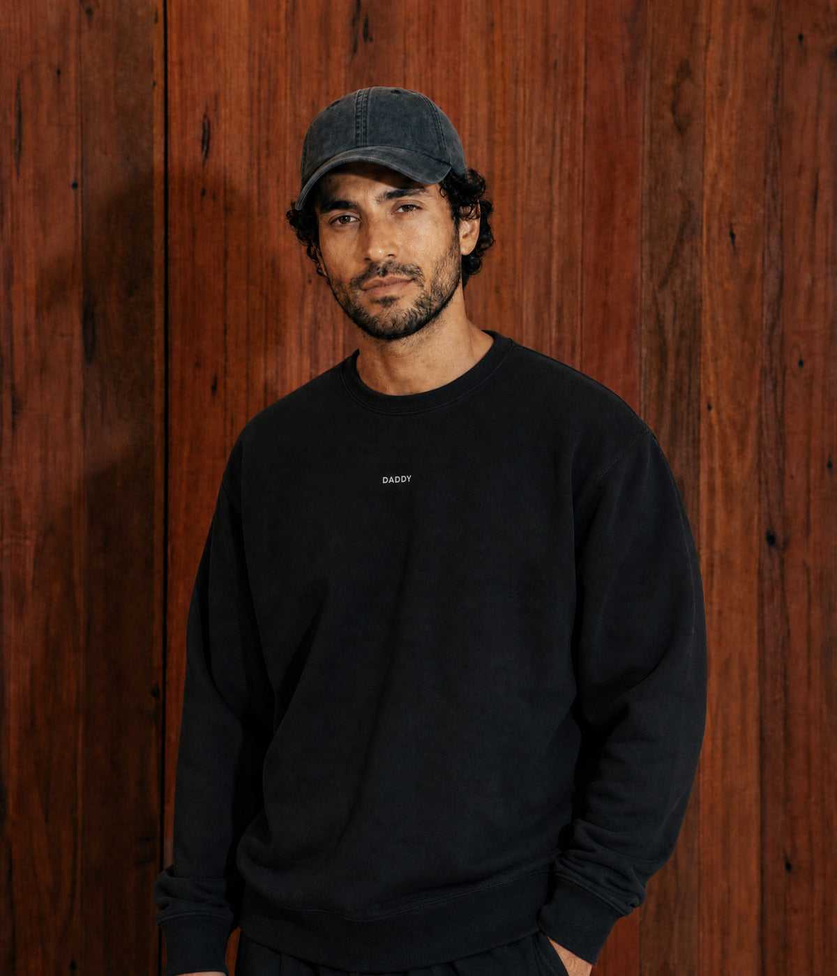 DADDY SWEATER. on model