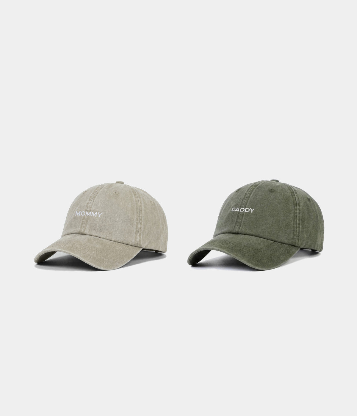 THE PARENT DUO. — BEIGE + GREEN, side view