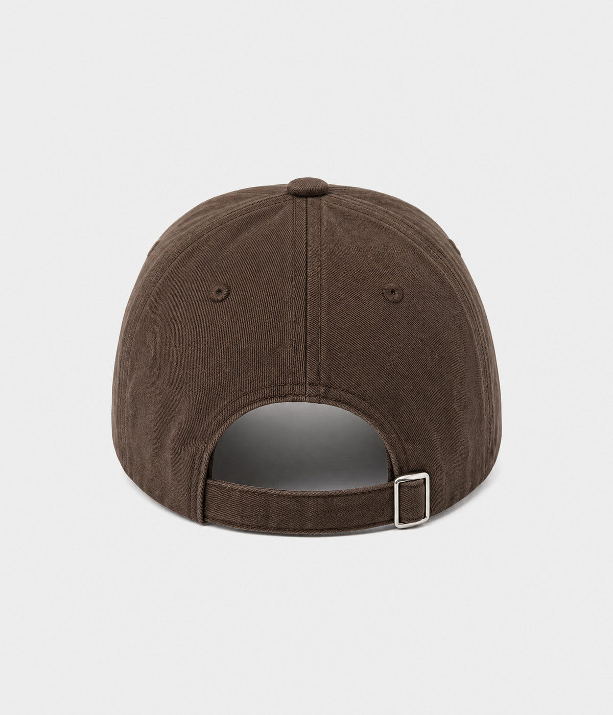 TWO HEARTS. cotton dad cap in coffee, back view