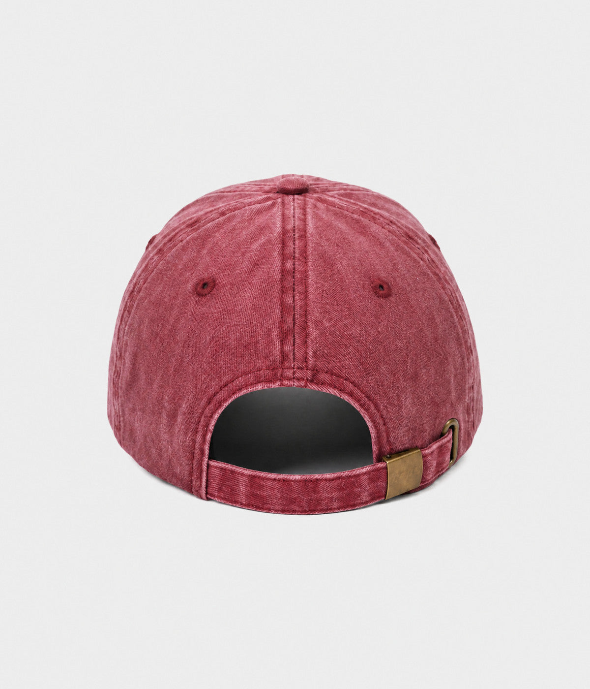 FAITH CROSS. washed cotton cap in RED, back view