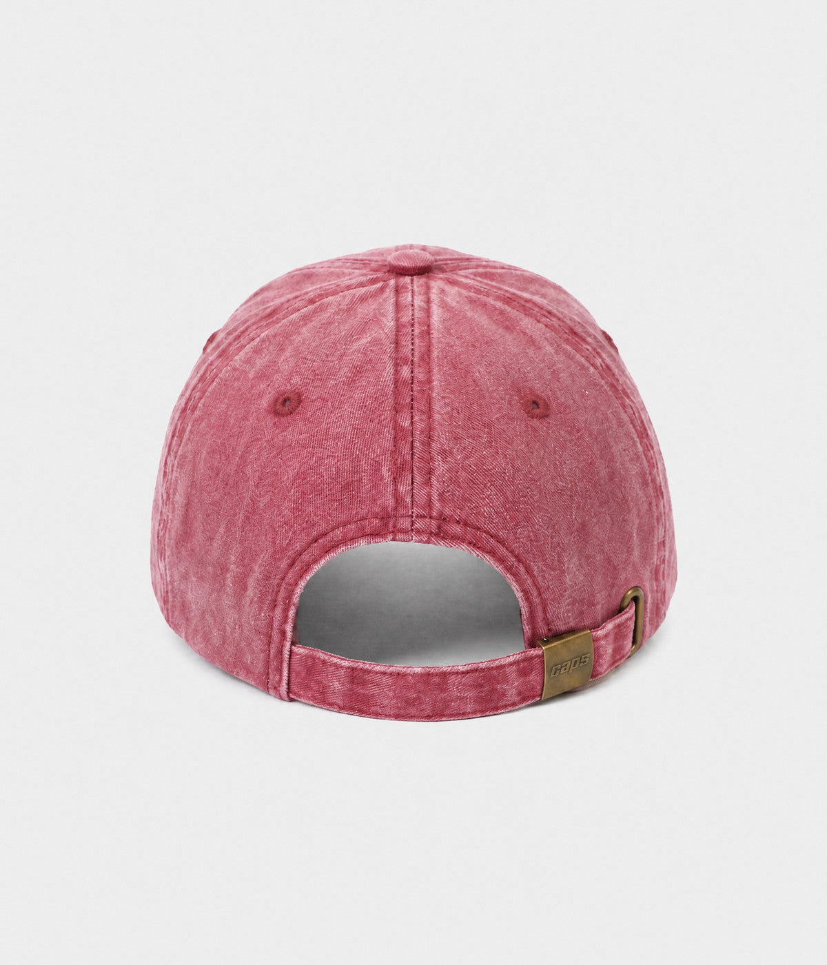 WASHED WIFEY. washed cotton dad cap in RED, back view