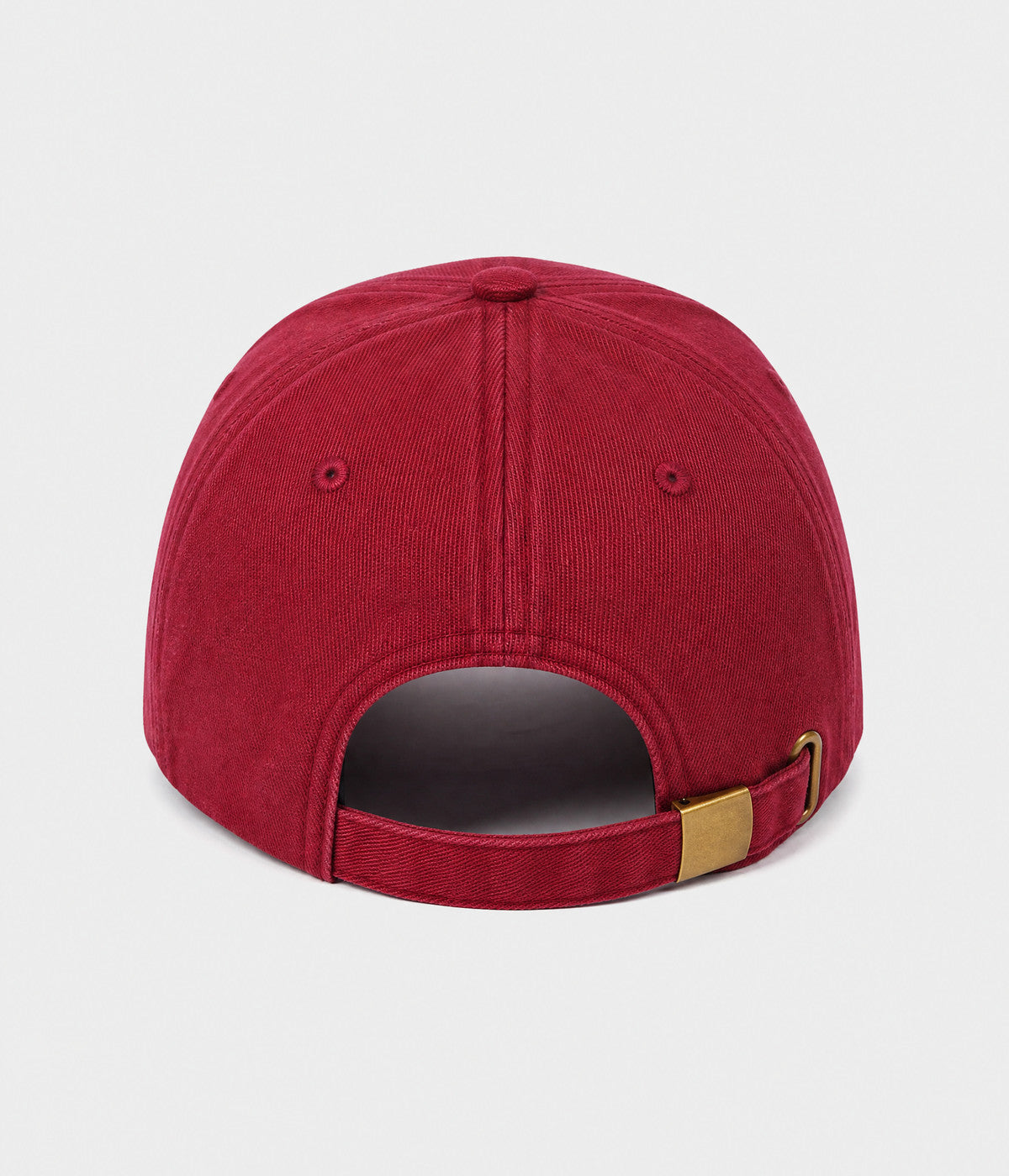 NY MONOGRAM. structured cotton cap in RED, back view