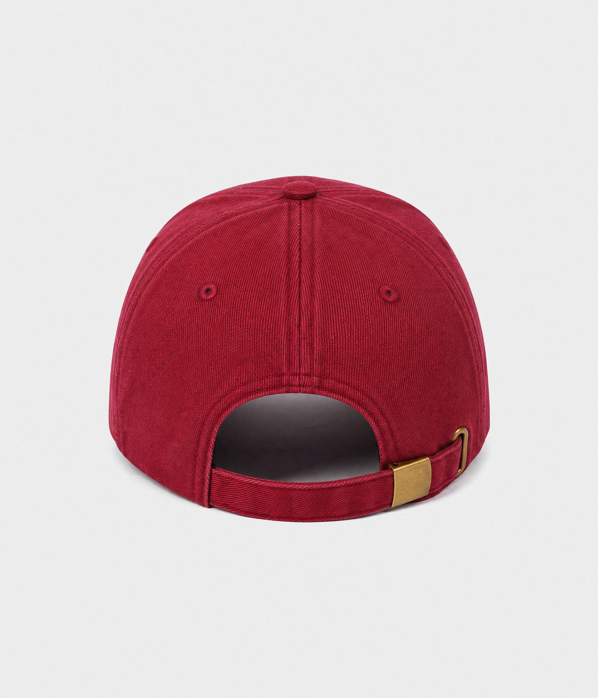 NY MONOGRAM. structured cotton cap in RED, back view