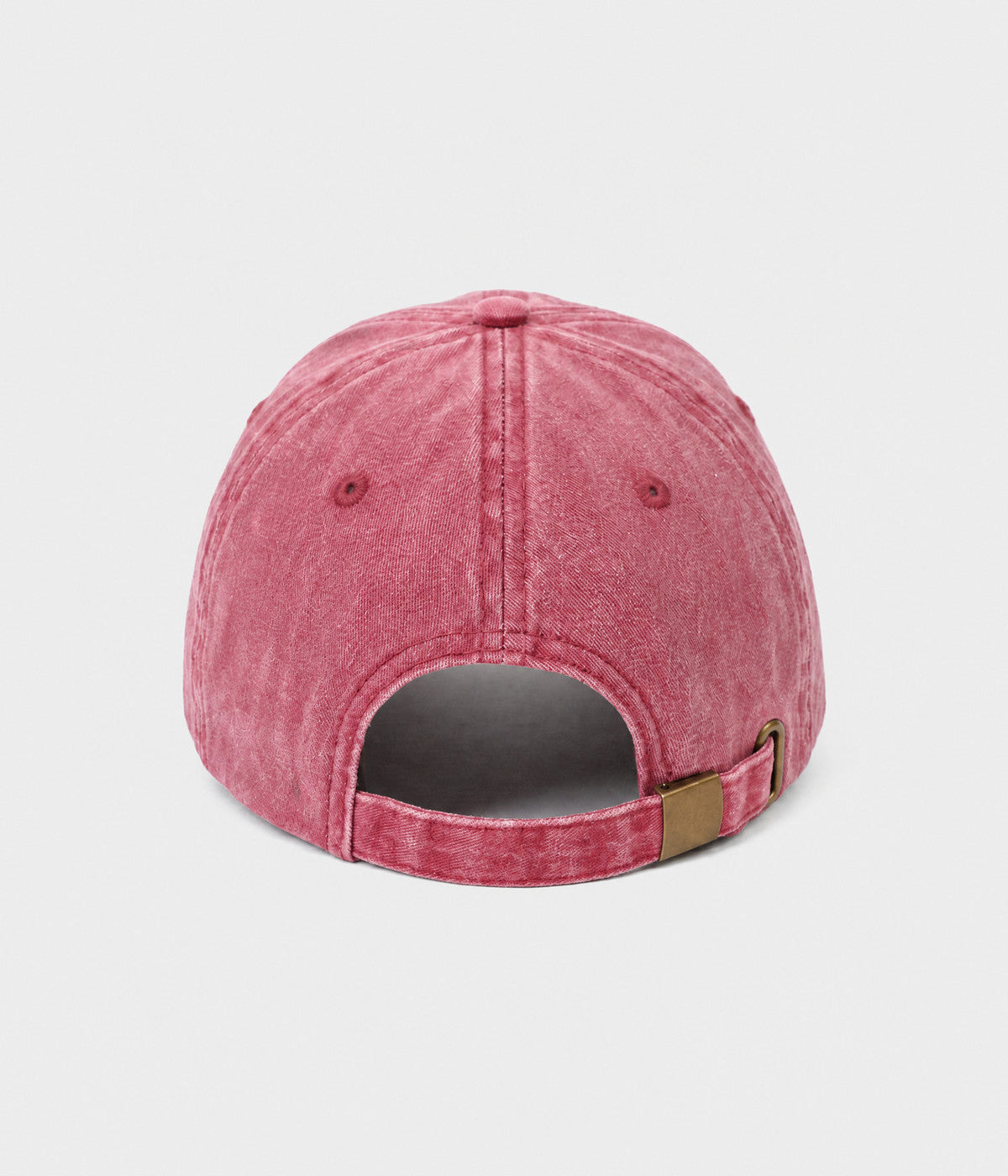 WASHED I'M SINGLE. washed cotton dad cap in RED, back view