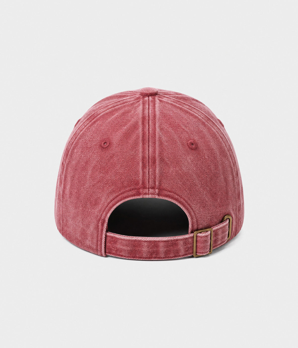 GOOD THINGS TAKE TIME. washed cotton dad cap in red, back view