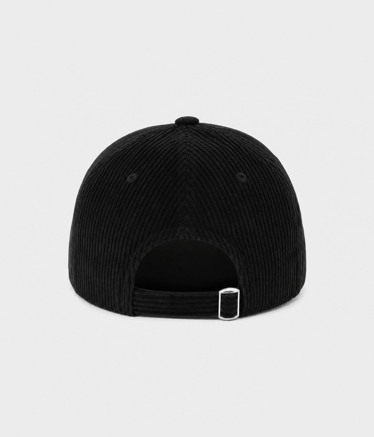 NY CORDUROY. corduroy cap in BLACK, back view