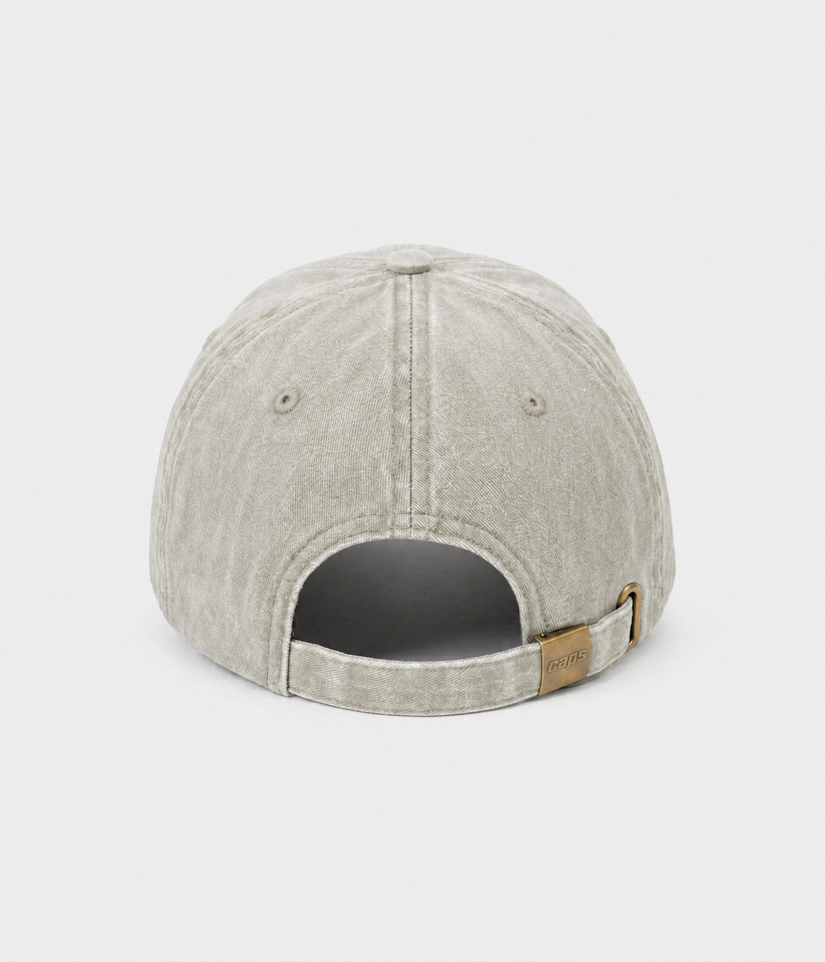 WASHED MAMA. washed cotton dad cap in GRAYISH SHEEN, back view