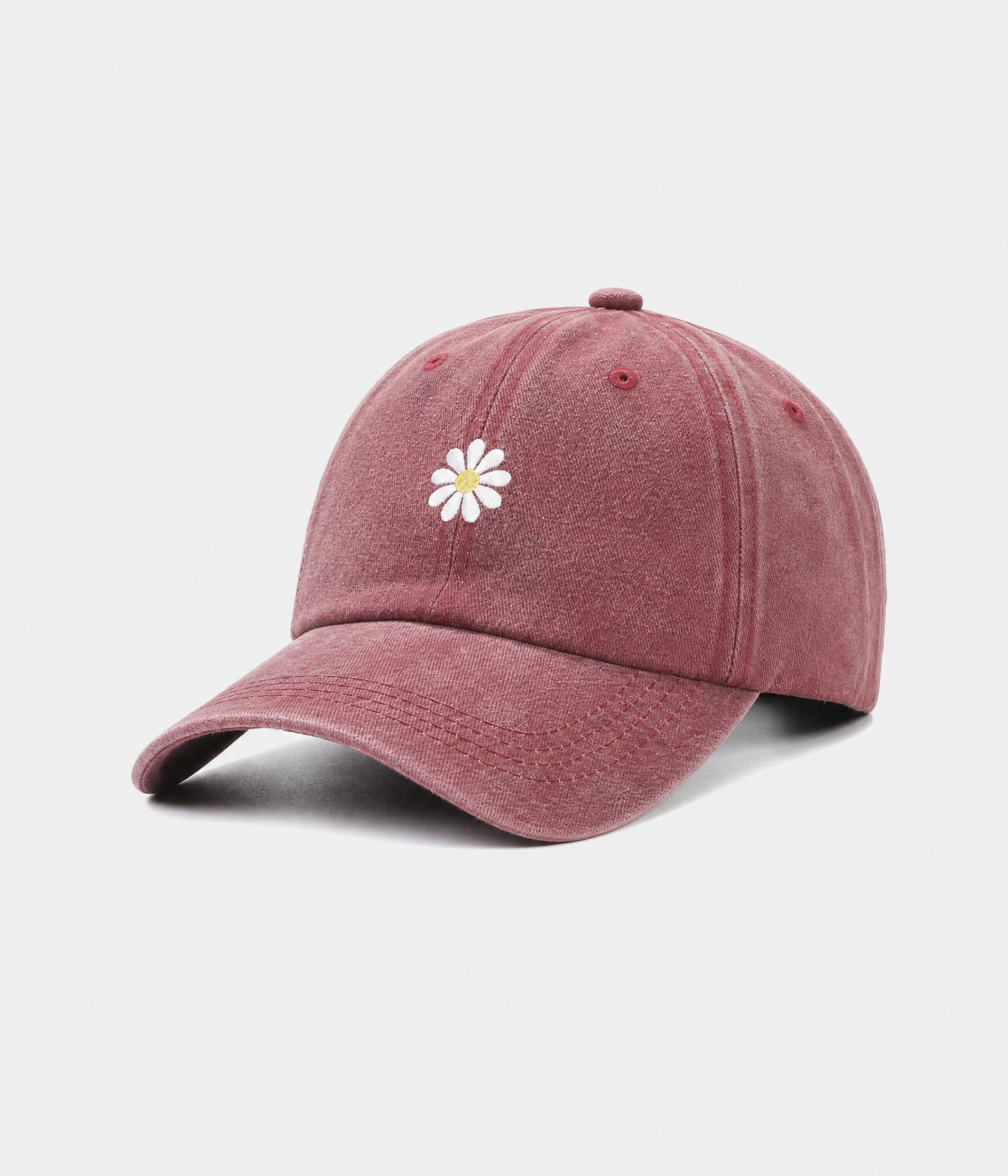 WASHED DAISY. wine red side