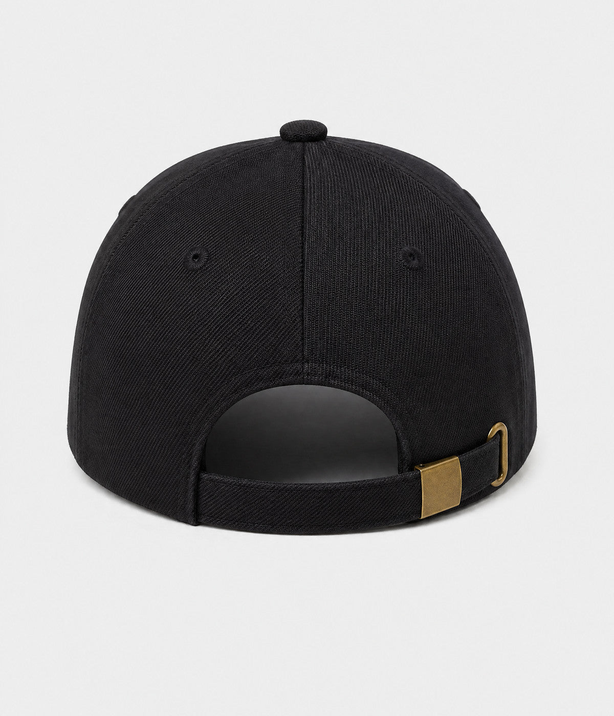 NY MONOGRAM. structured cotton cap in BLACK, back view