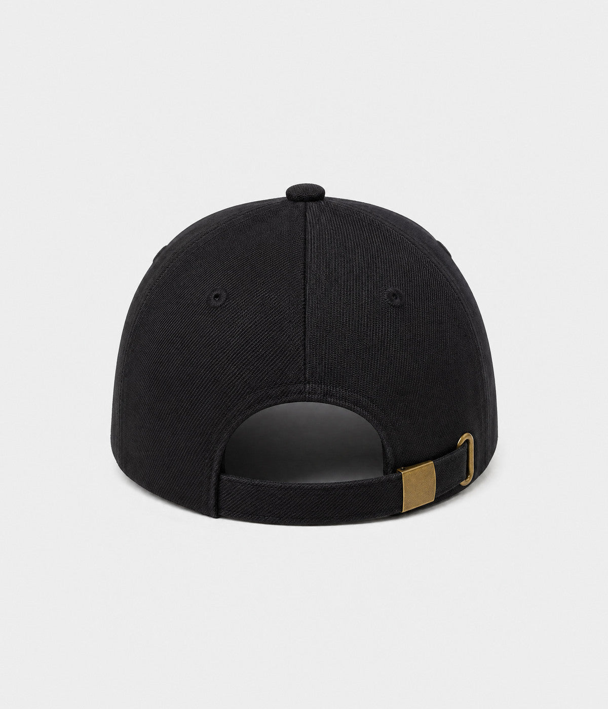 NY MONOGRAM. structured cotton cap in BLACK, back view
