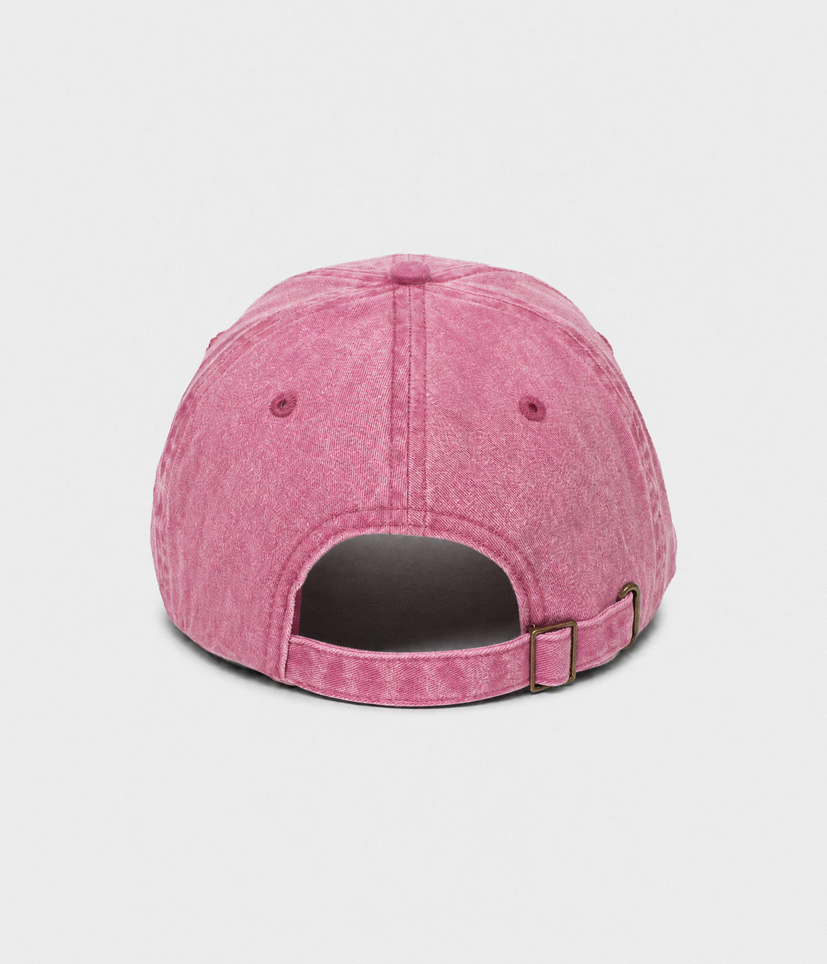 WASHED SAUSAGE DOG. washed cotton cap in PINK, back view