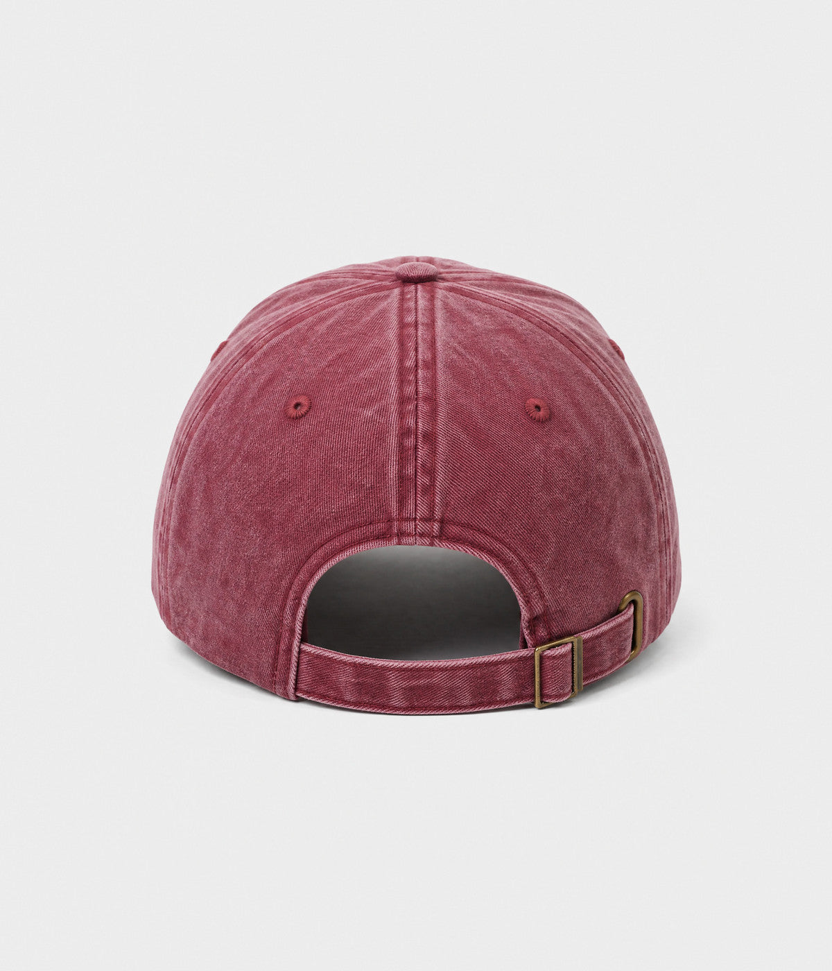 WASHED MOM EST 2026. washed cotton dad cap in RED, back view