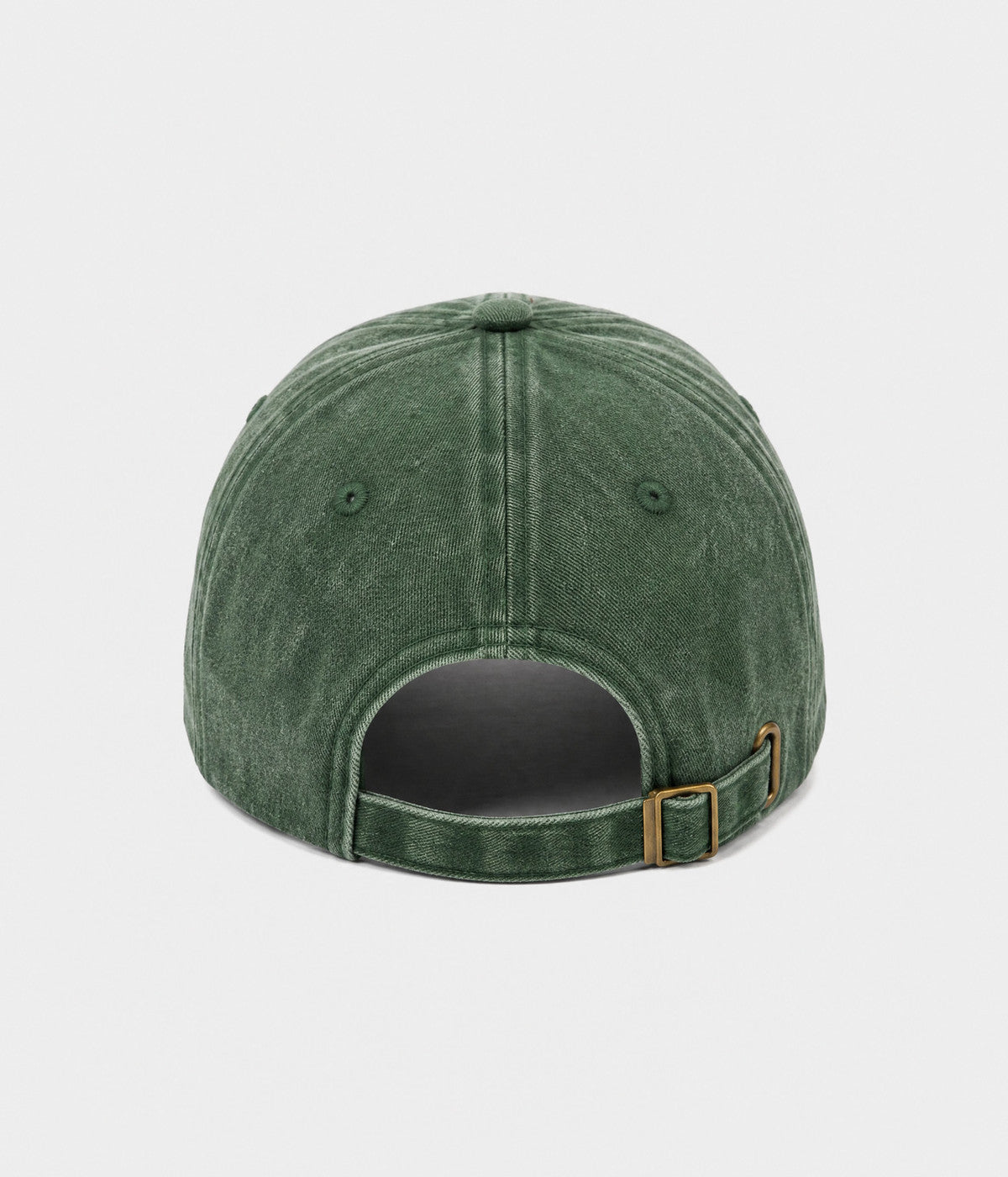 FAITH CROSS. washed cotton cap in GREEN, back view