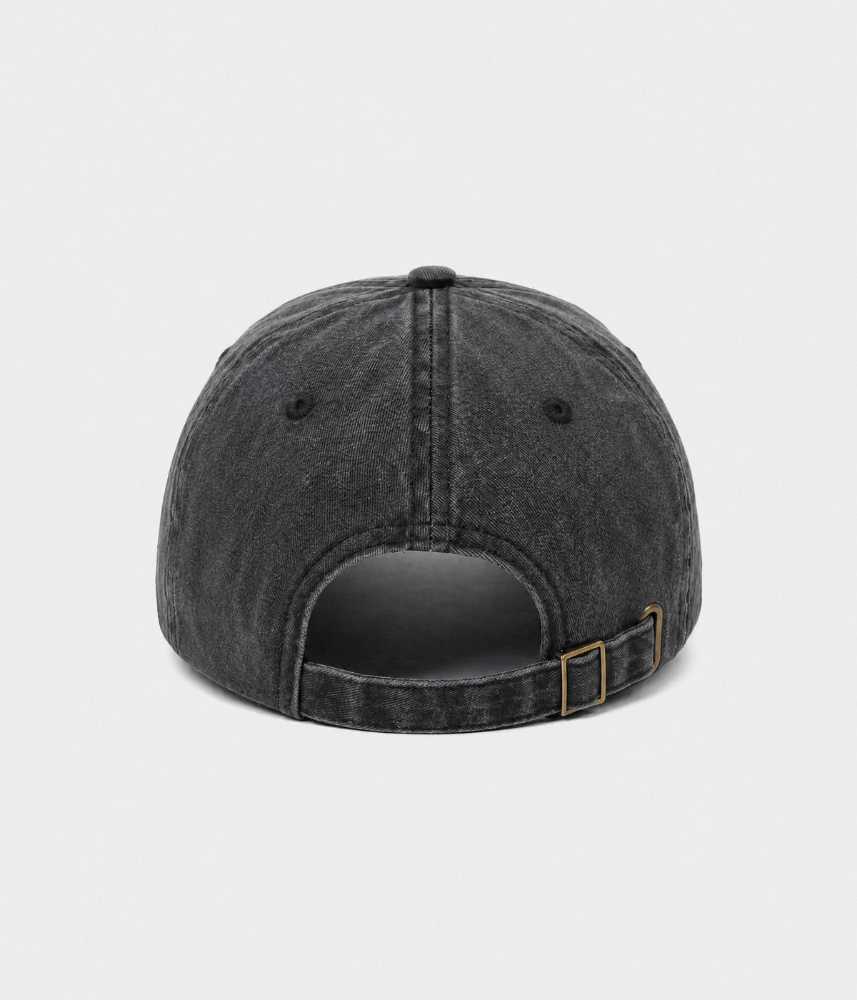 WASHED DAD EST 2026. washed cotton dad cap in BLACK, back view