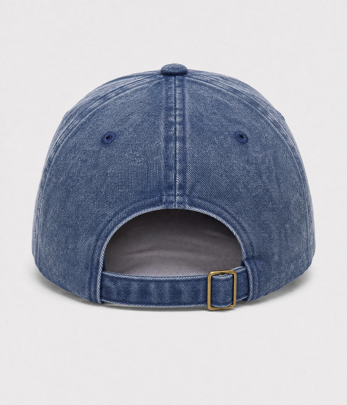 WASHED LOBSTER. washed cotton dad cap in NAVY, back view